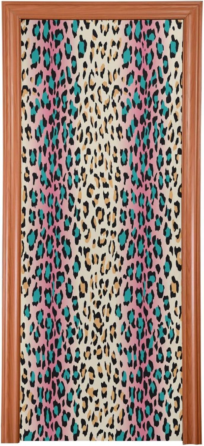 Susiyo Leopard Skin Halloween Door Cover 32x79 in