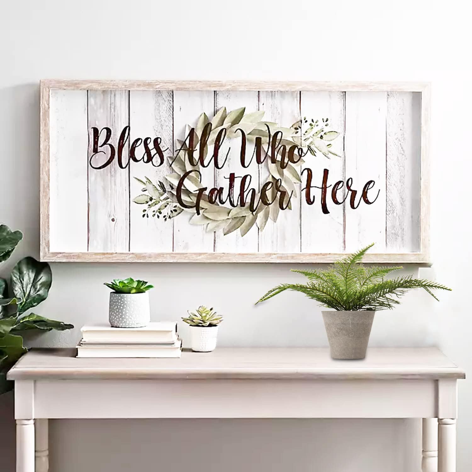 Briful 2PCS Artificial Potted Plants Greenery Decor