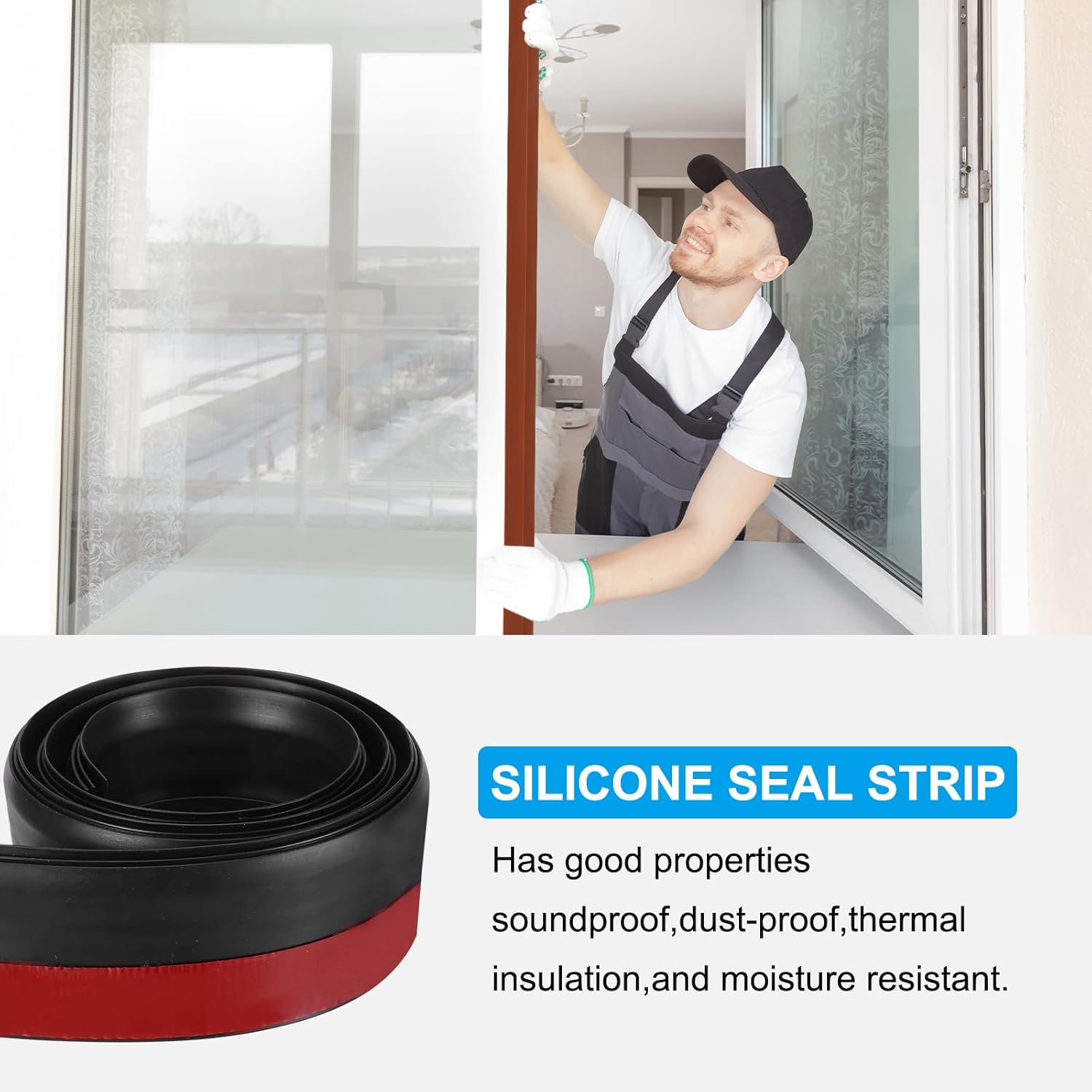 PATIKIL Door Draft Stopper 27FT Black Weather Seal Strip
