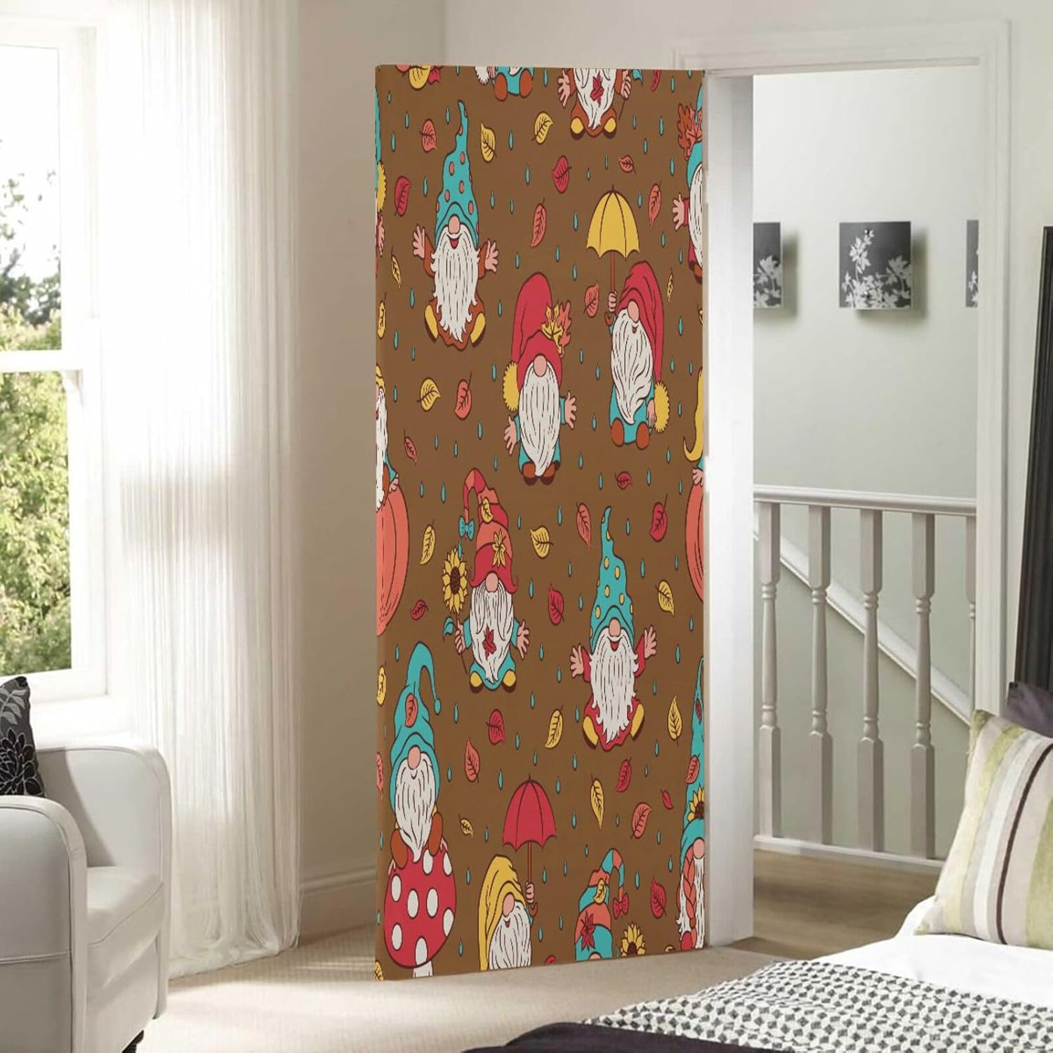 Susiyo Cute Gnomes Fall Halloween Door Cover