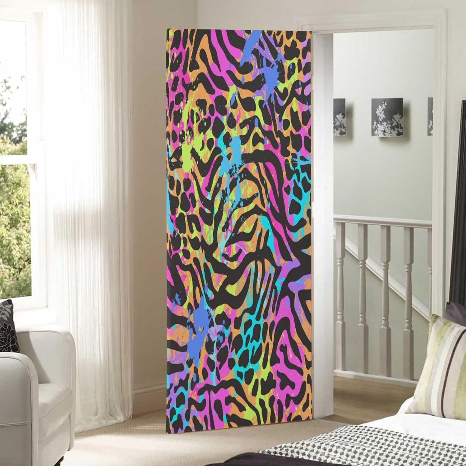 Susiyo Neon Animal Halloween Door Cover 32x79 in