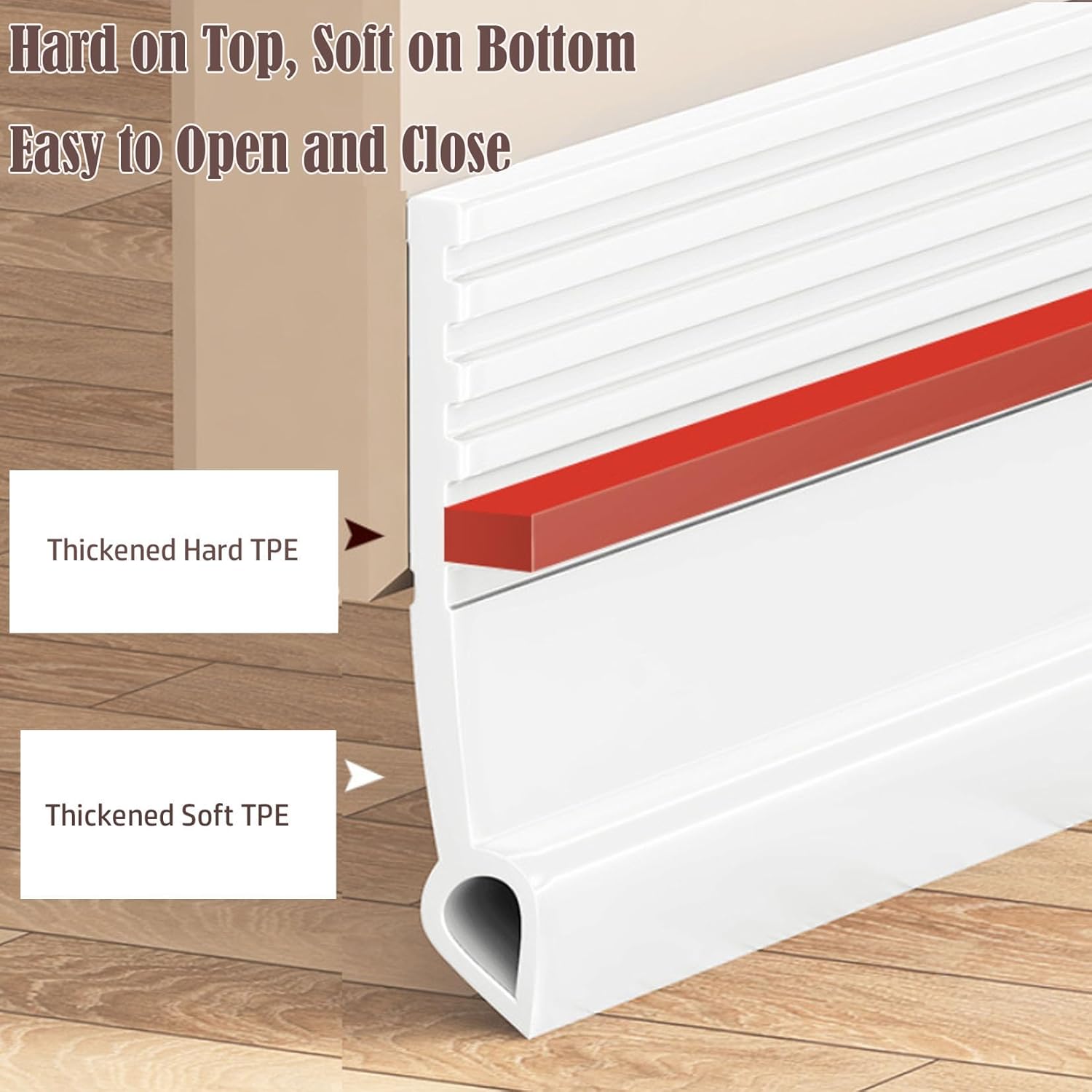 CozyCove Door Draft Stopper 39inch White