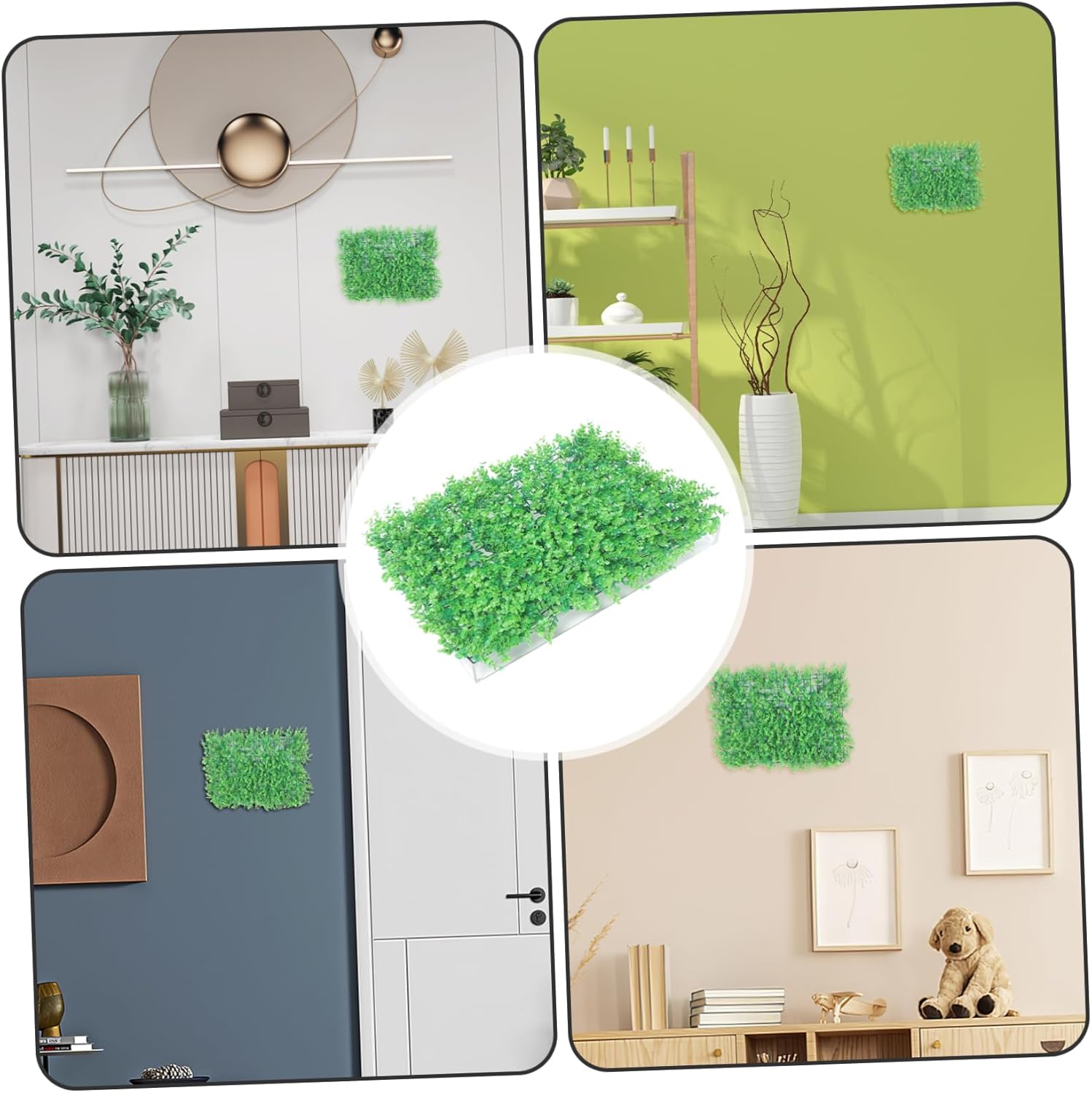 BESPORTBLE Artificial Plant Wall Decor Panel for Indoor Outdoor Privacy Greenery Fence and Room Decor