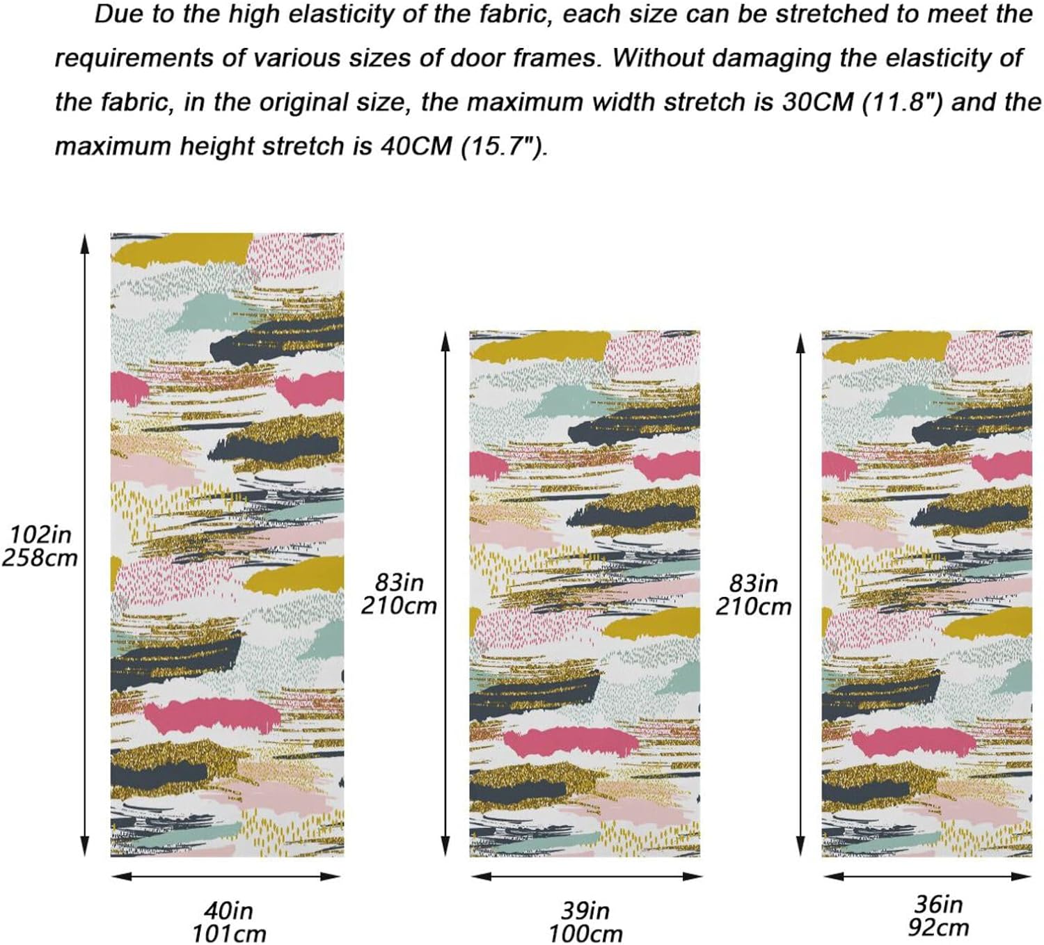 Susiyo Colorful Stripes Halloween Door Cover 32x79 in