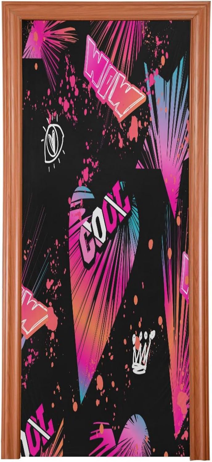 Susiyo Girlish Halloween Door Cover 32x79 in