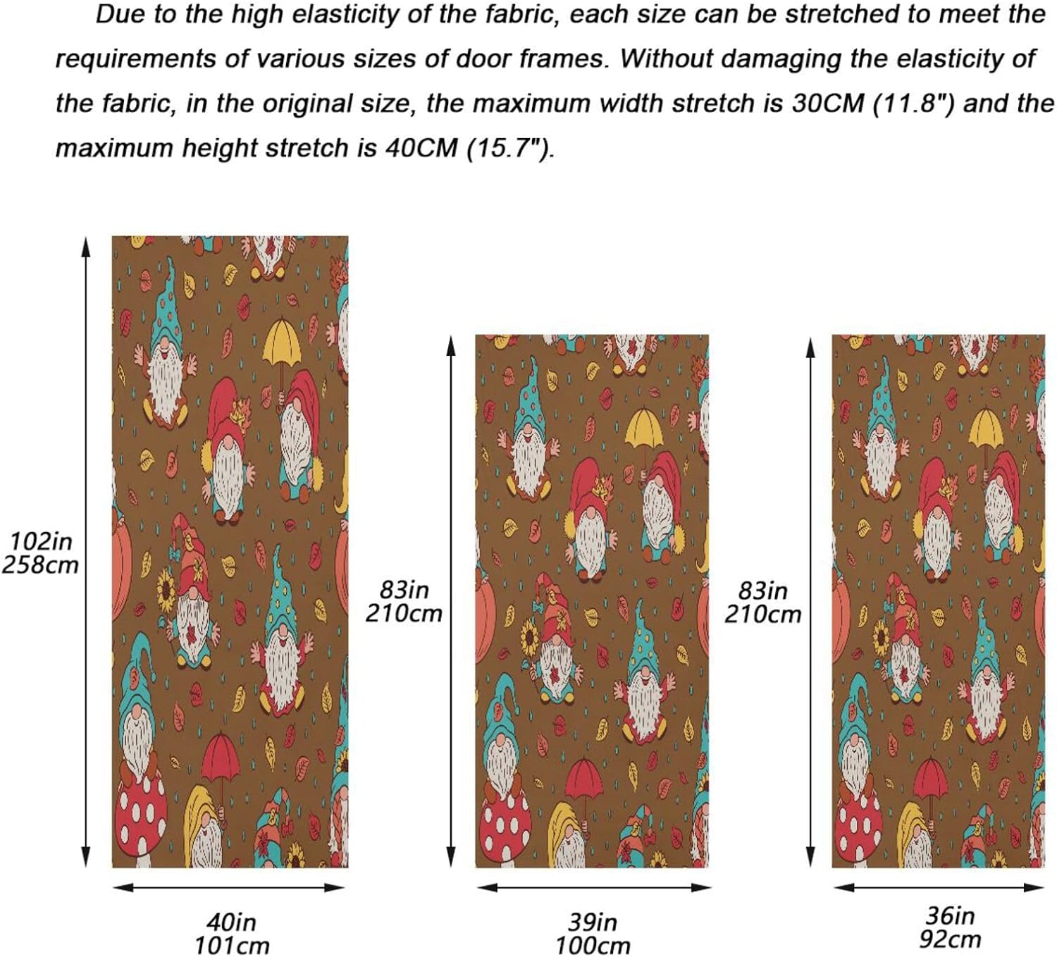 Susiyo Cute Gnomes Fall Halloween Door Cover