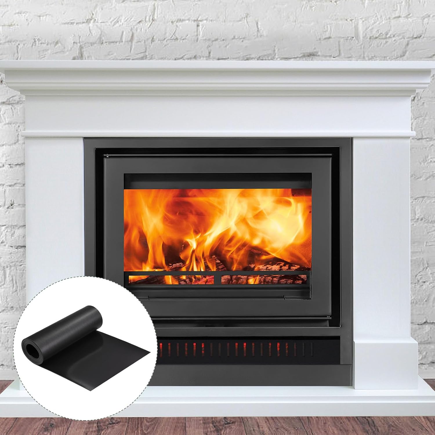 YOKIVE 2 Pcs Magnetic Fireplace Draft Stopper Black 36x4