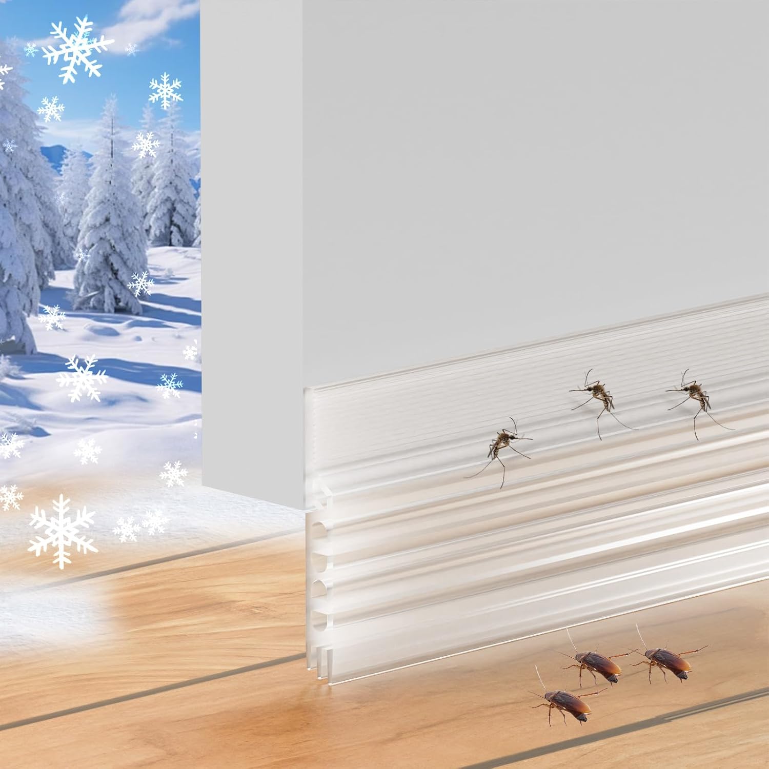 Door Draft Stopper 39 Inch Silicone Weather Seal
