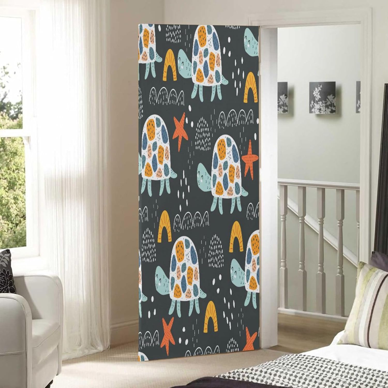 Susiyo Dark Cartoon Turtles Halloween Door Cover