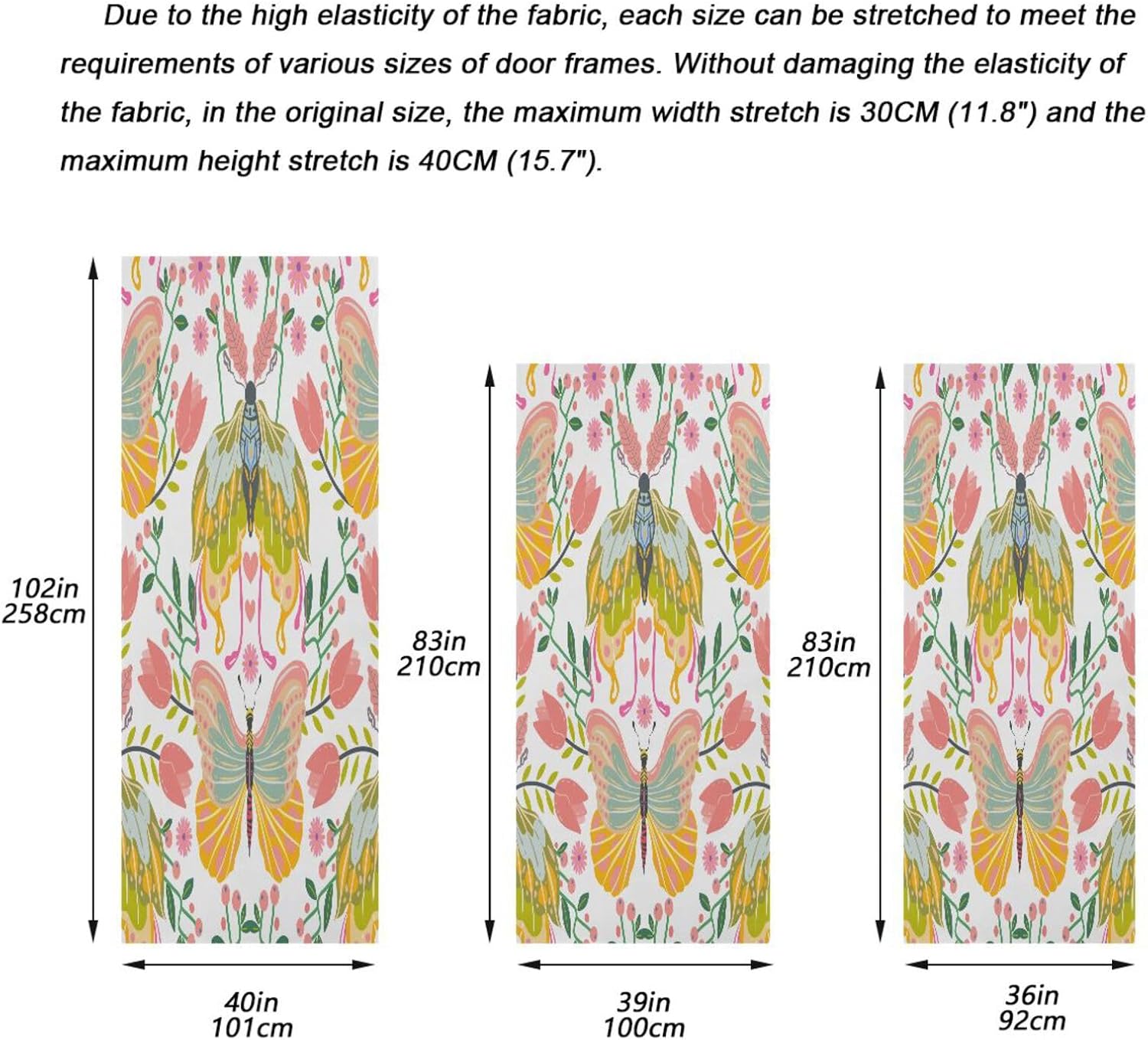 Susiyo Butterfly Halloween Door Cover 32x79 in