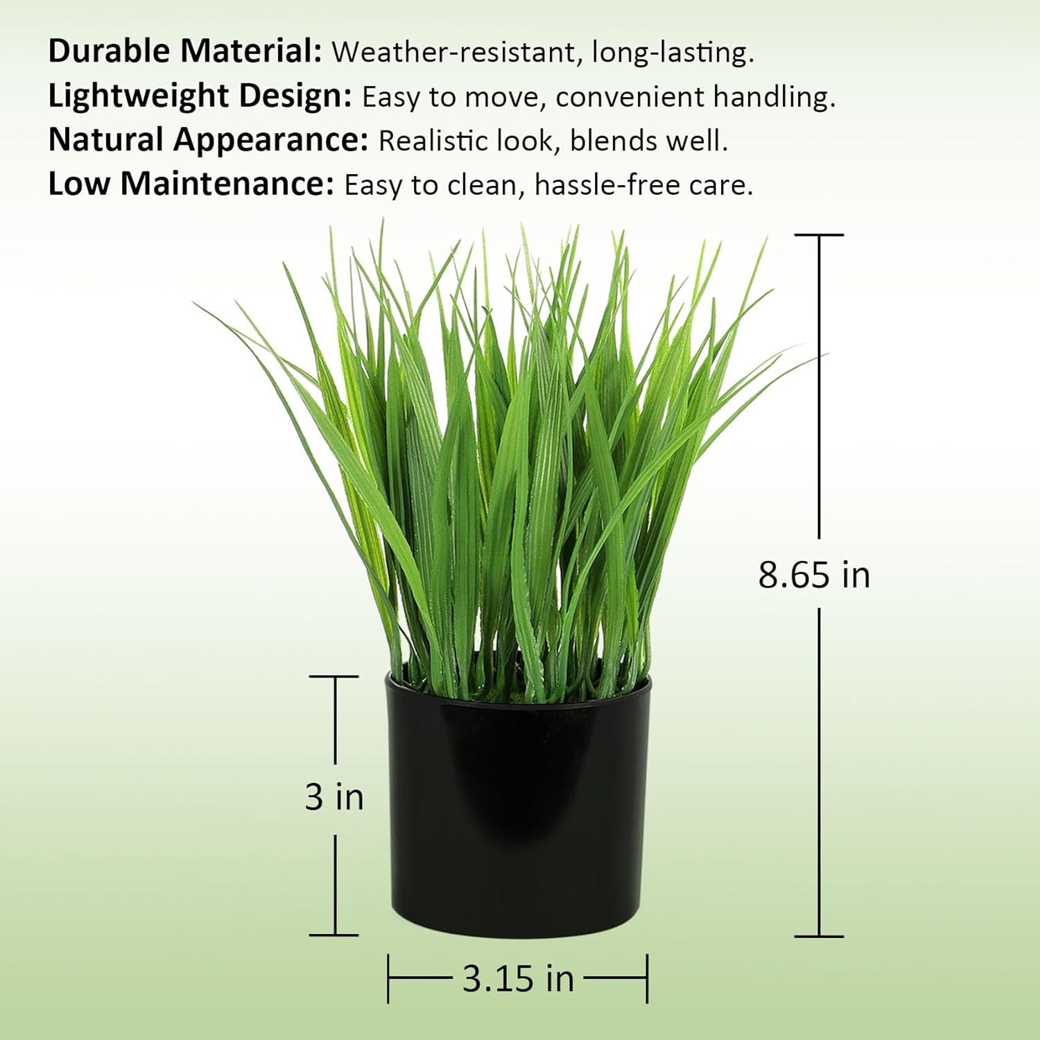 Fake Plants Indoor Potted Wheat Grass for Desk Shelf Decor