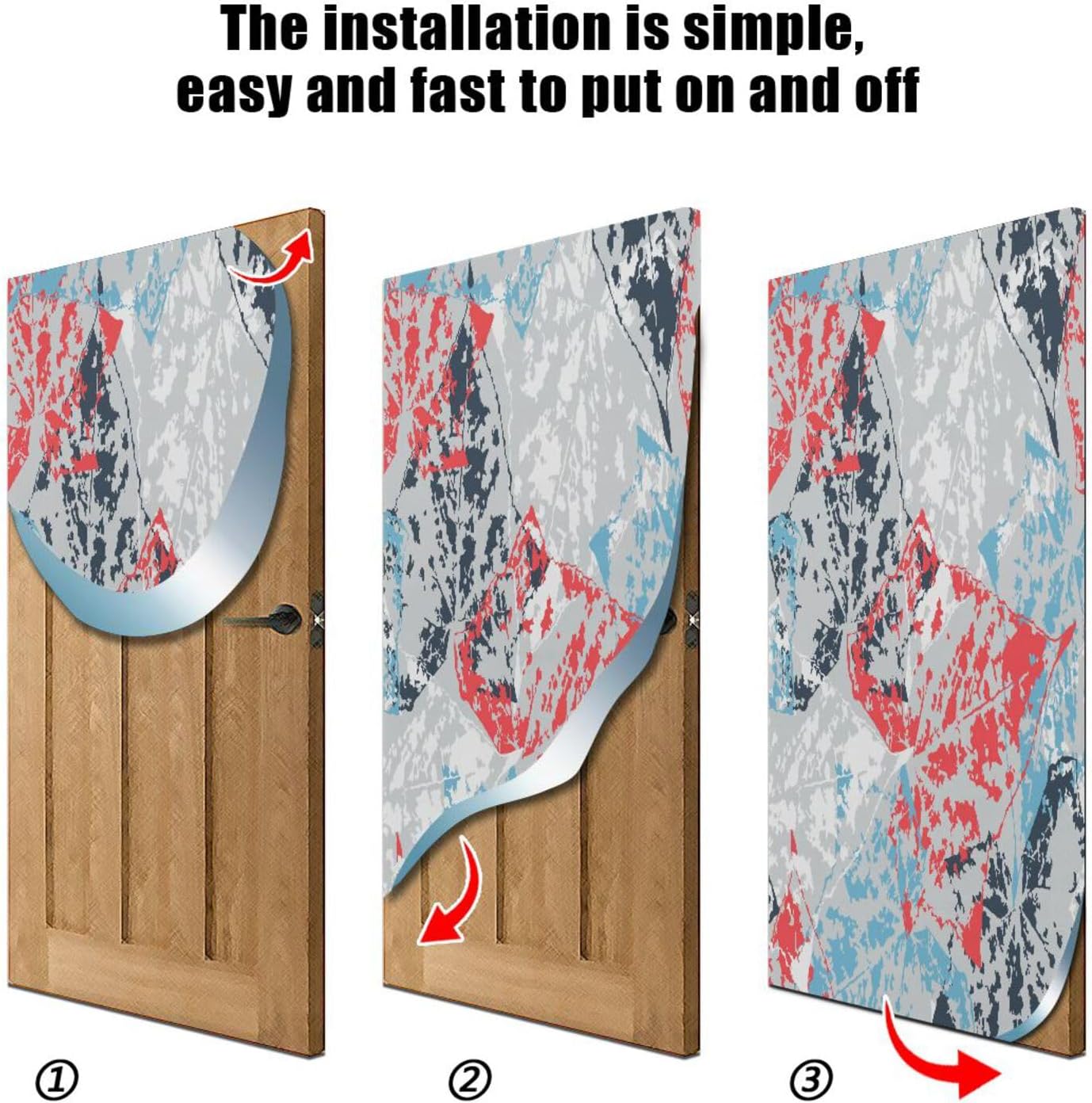 Susiyo Colorful Leaves Halloween Door Cover 32x79in