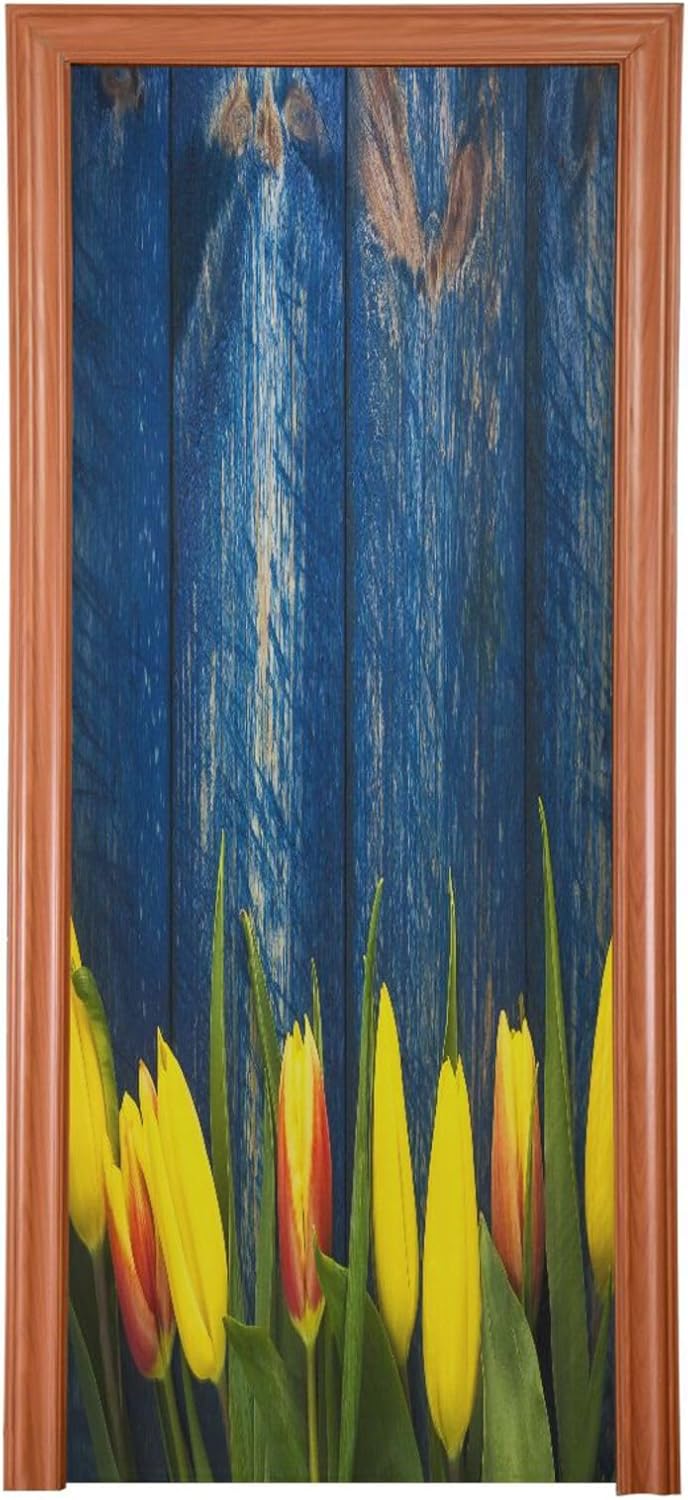 Susiyo Spring Tulip Halloween Door Cover 32x79 in