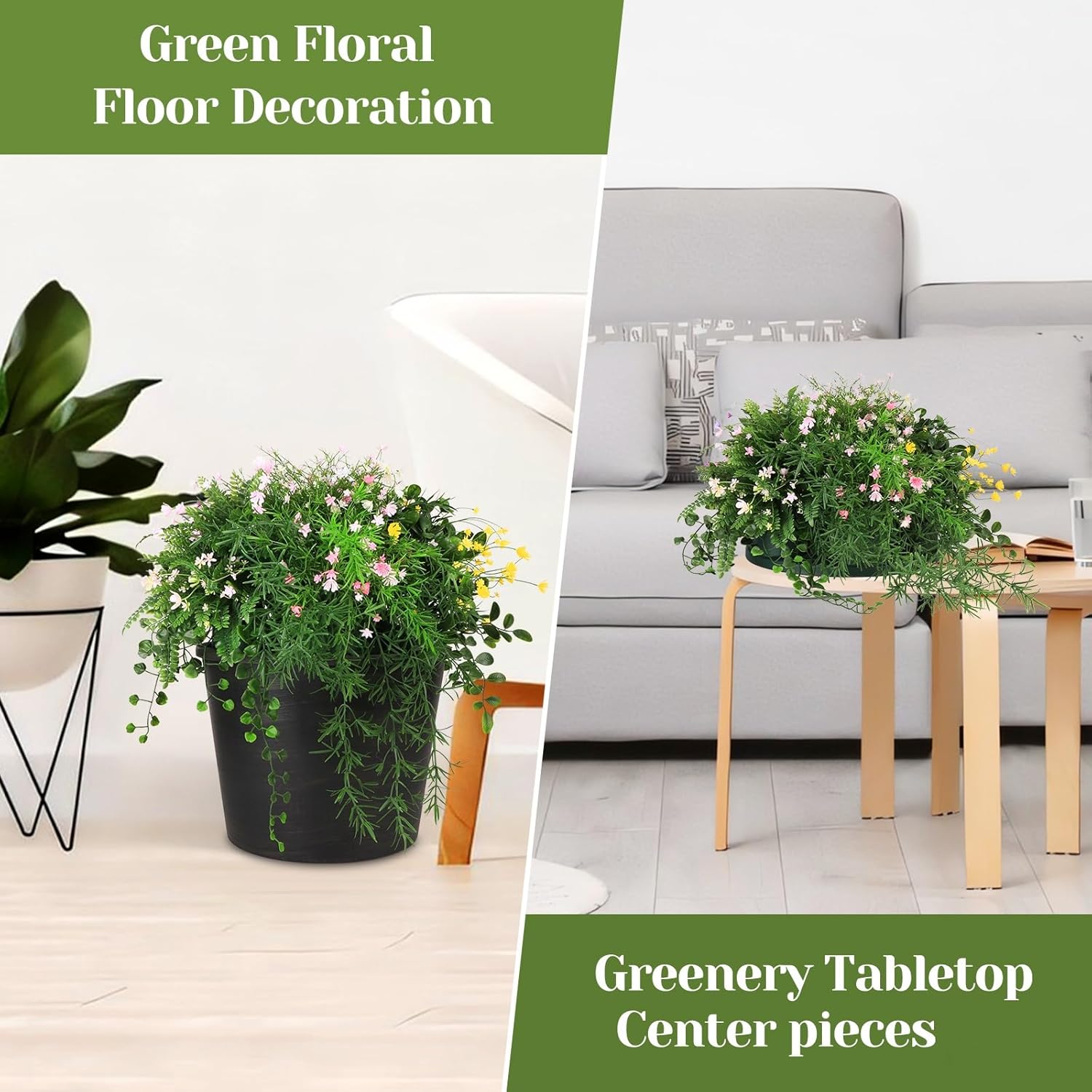 5 in 1 Artificial Plants Set for Home and Office Decor