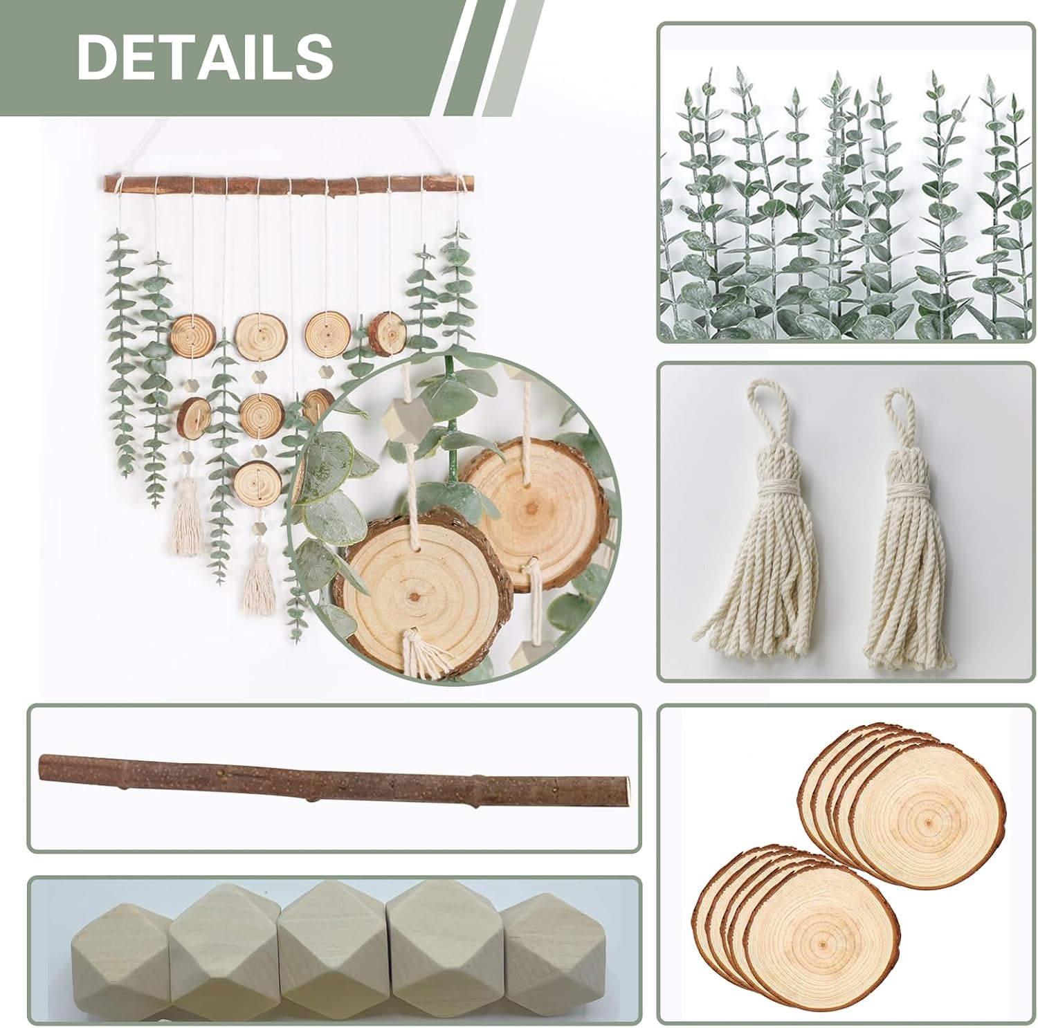 JoyHuaTrade Artificial Eucalyptus Wall Decor