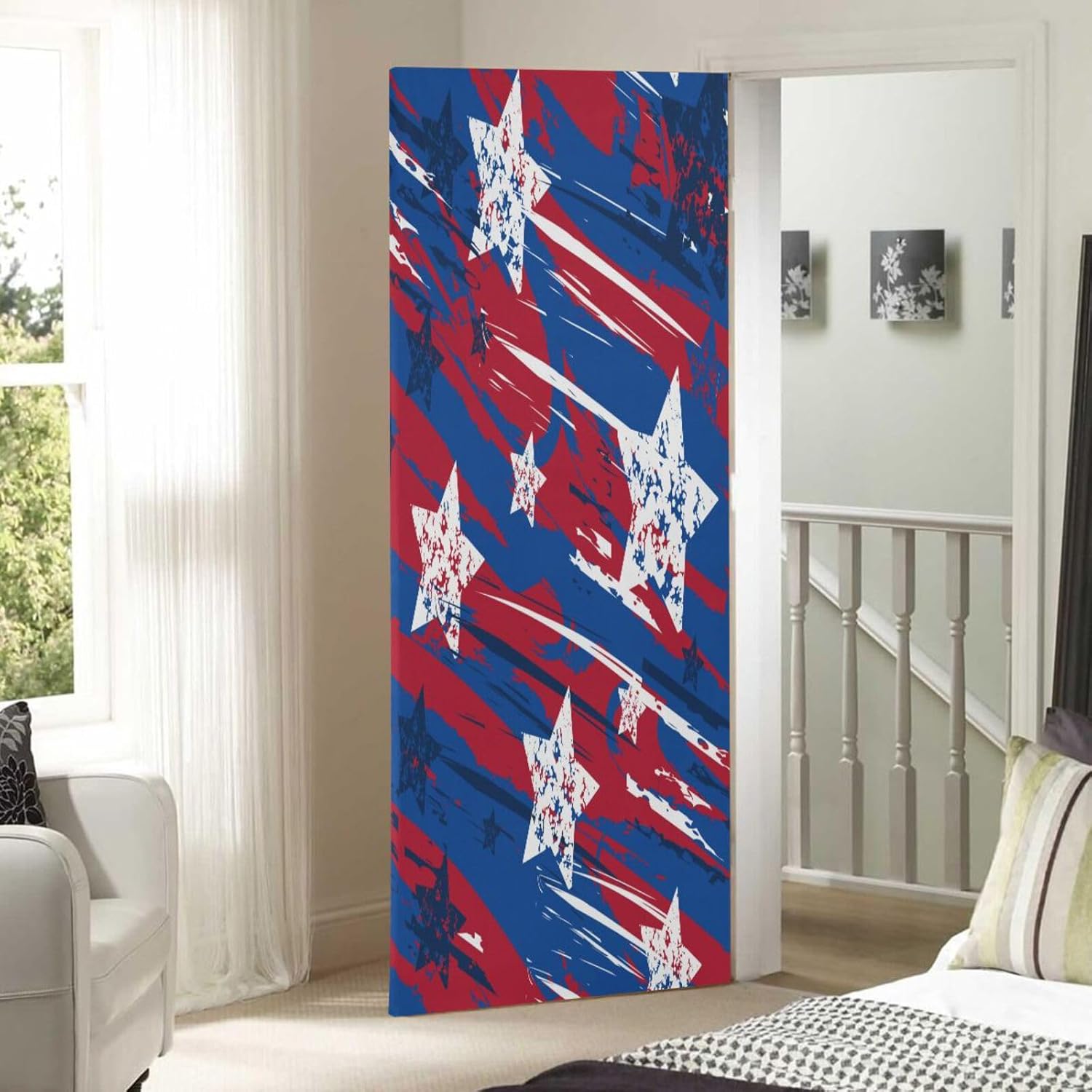 Susiyo Stars and Lines Halloween Door Cover 32x79 in