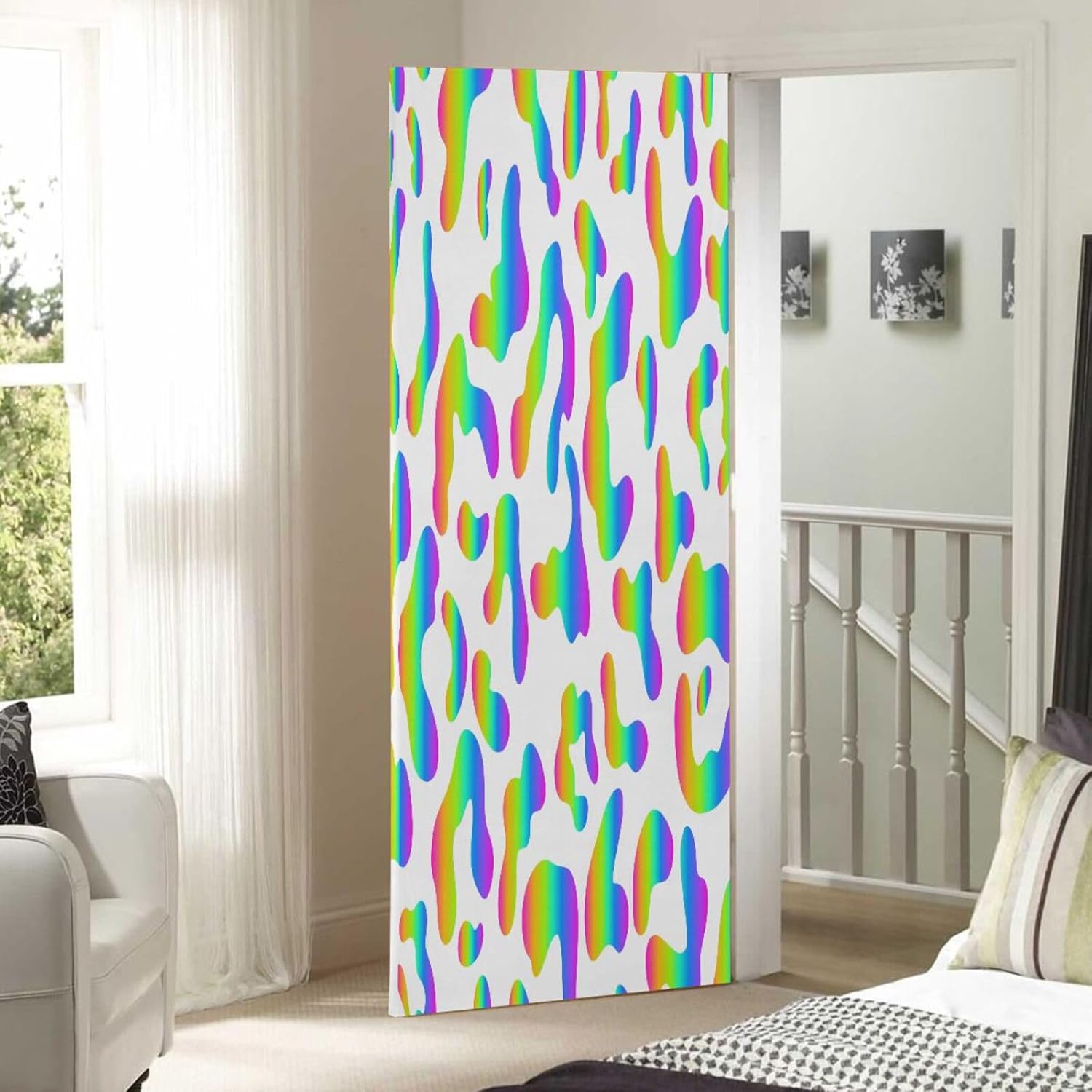 Susiyo Rainbow Halloween Door Cover 32x79in