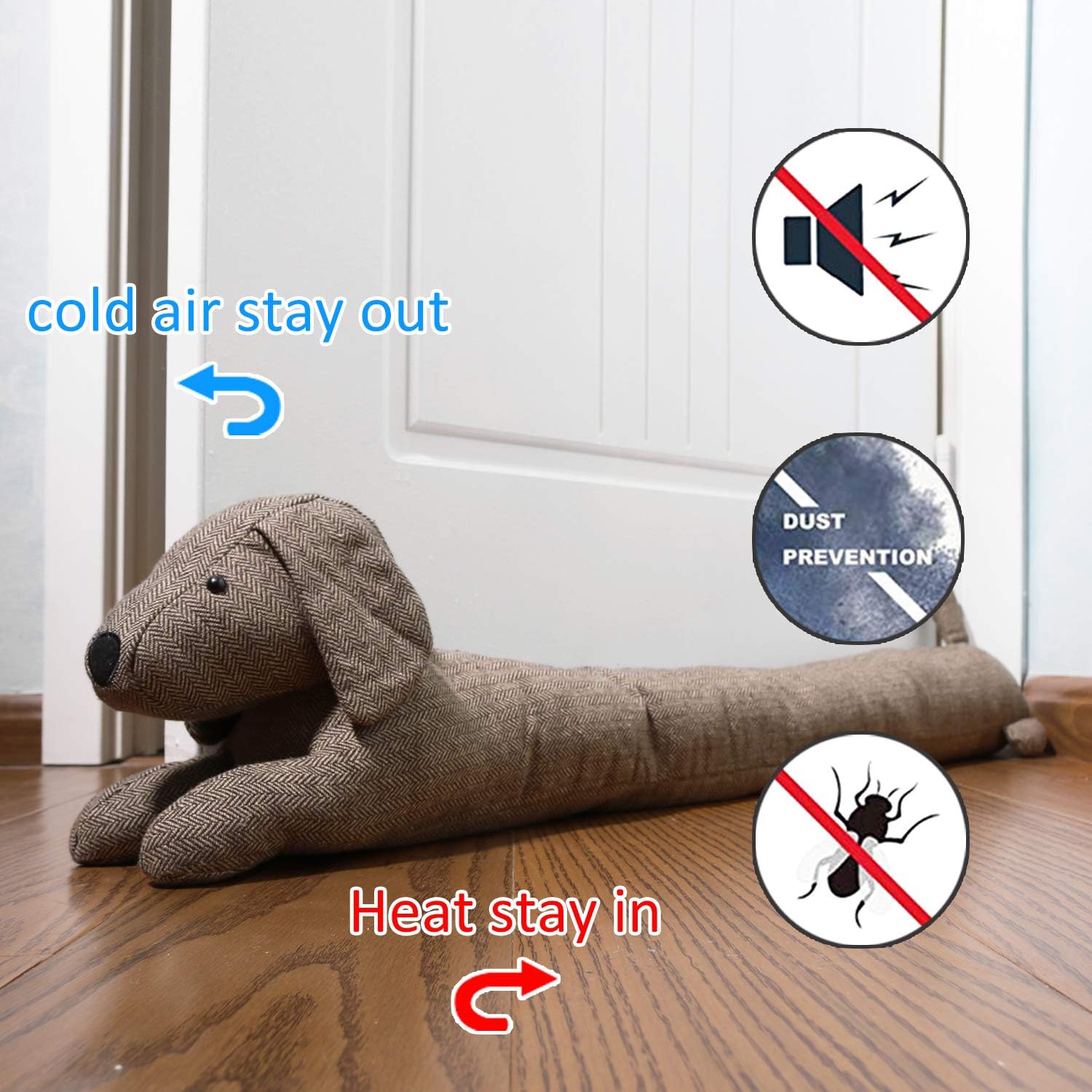 SWISSELITE 36 Inch Under Door Stopper with Animal Design