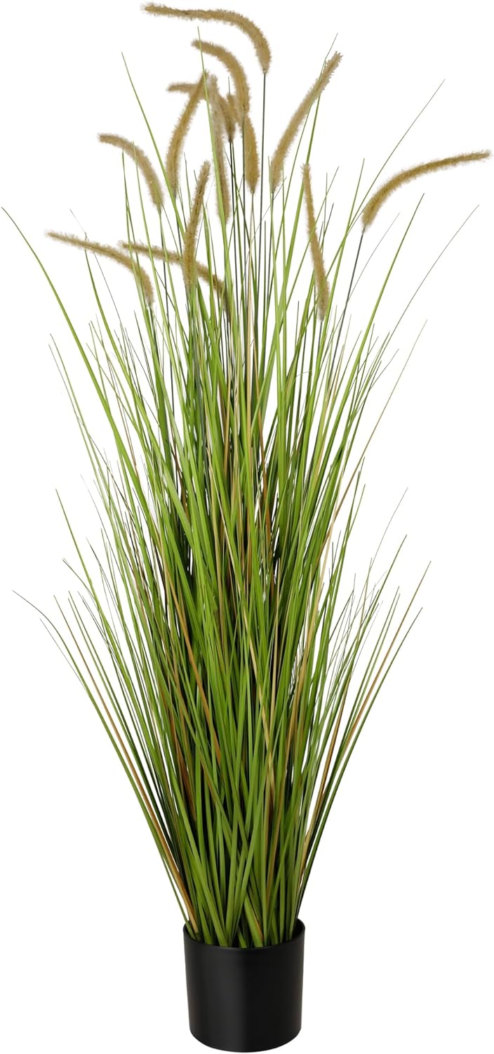 KOL 5ft Artificial Horsetail Reed Grass Plant in Pot