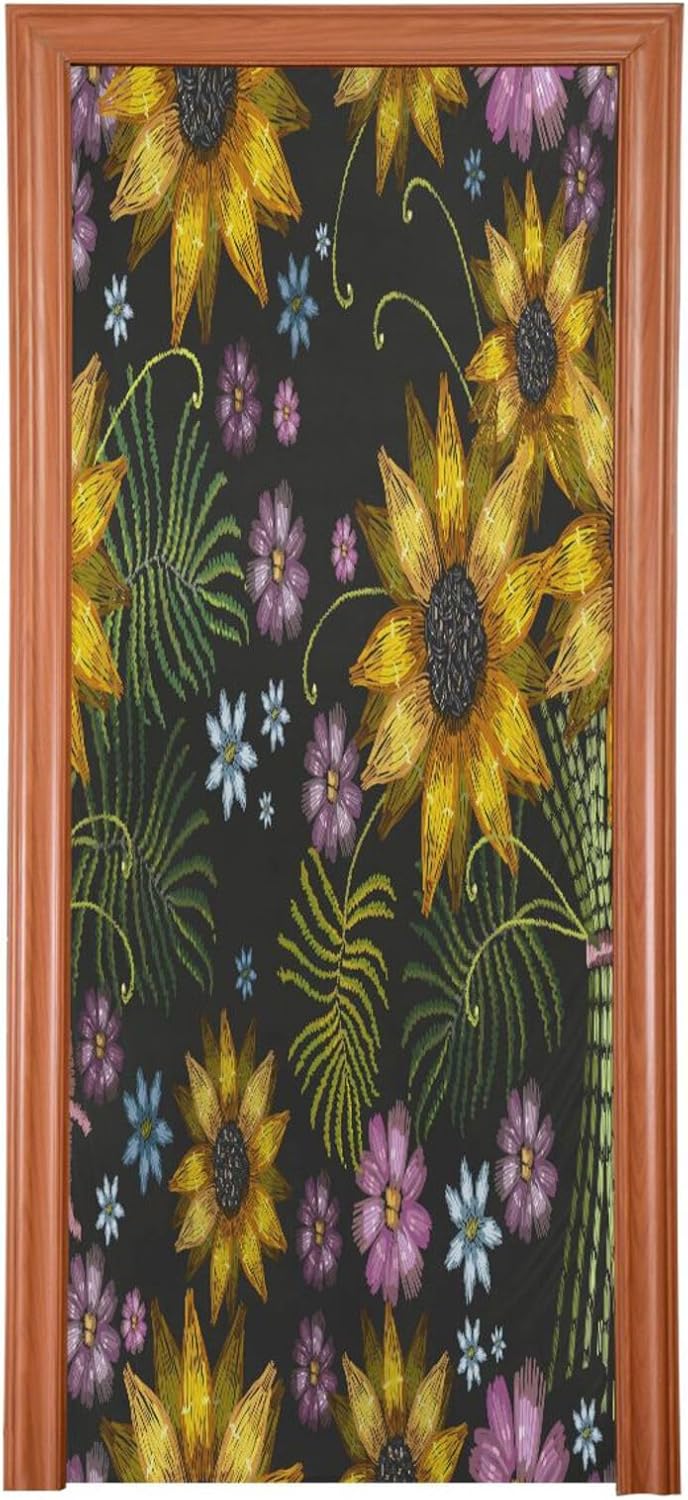 Susiyo Christmas Door Cover Decor 32x79 in