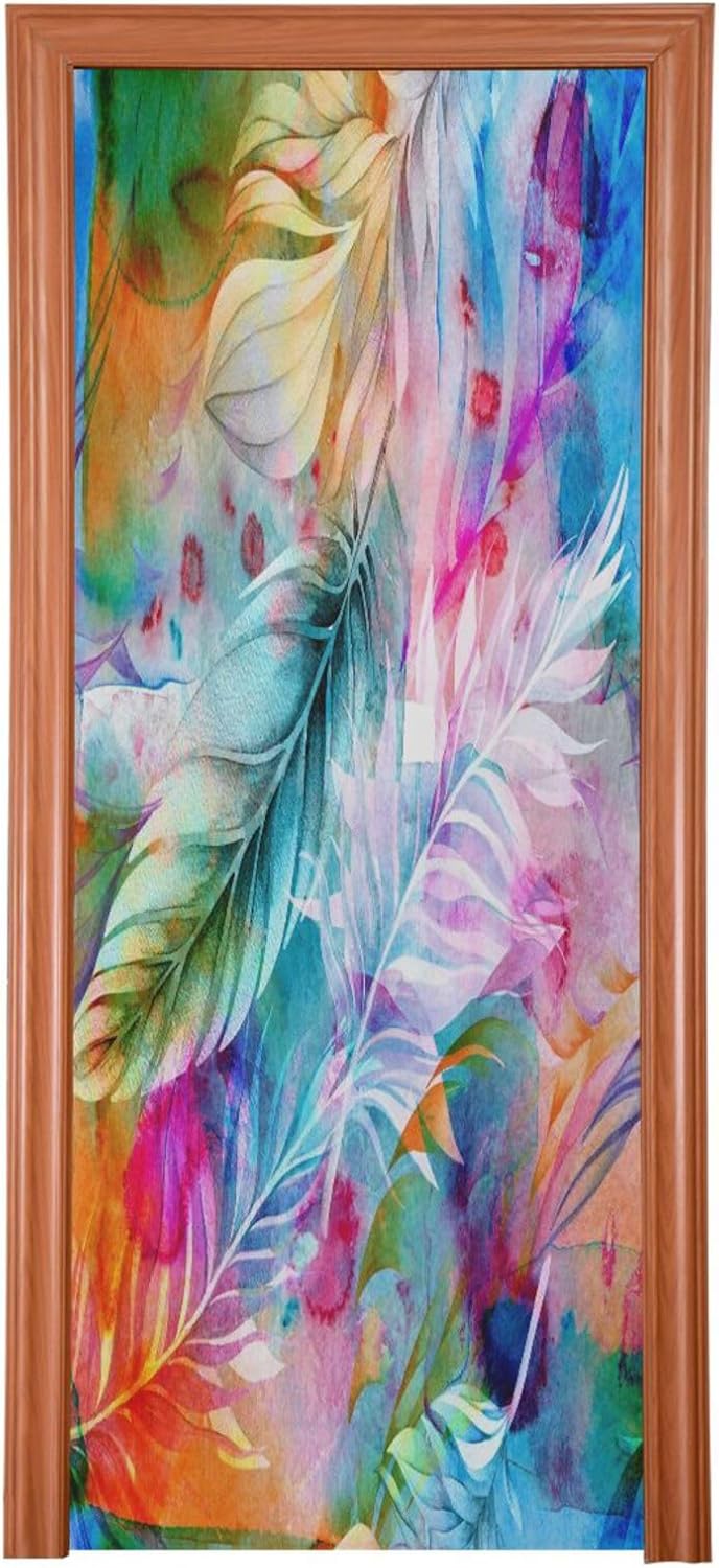 Susiyo Feathers of Birds Halloween Door Cover 32x79in
