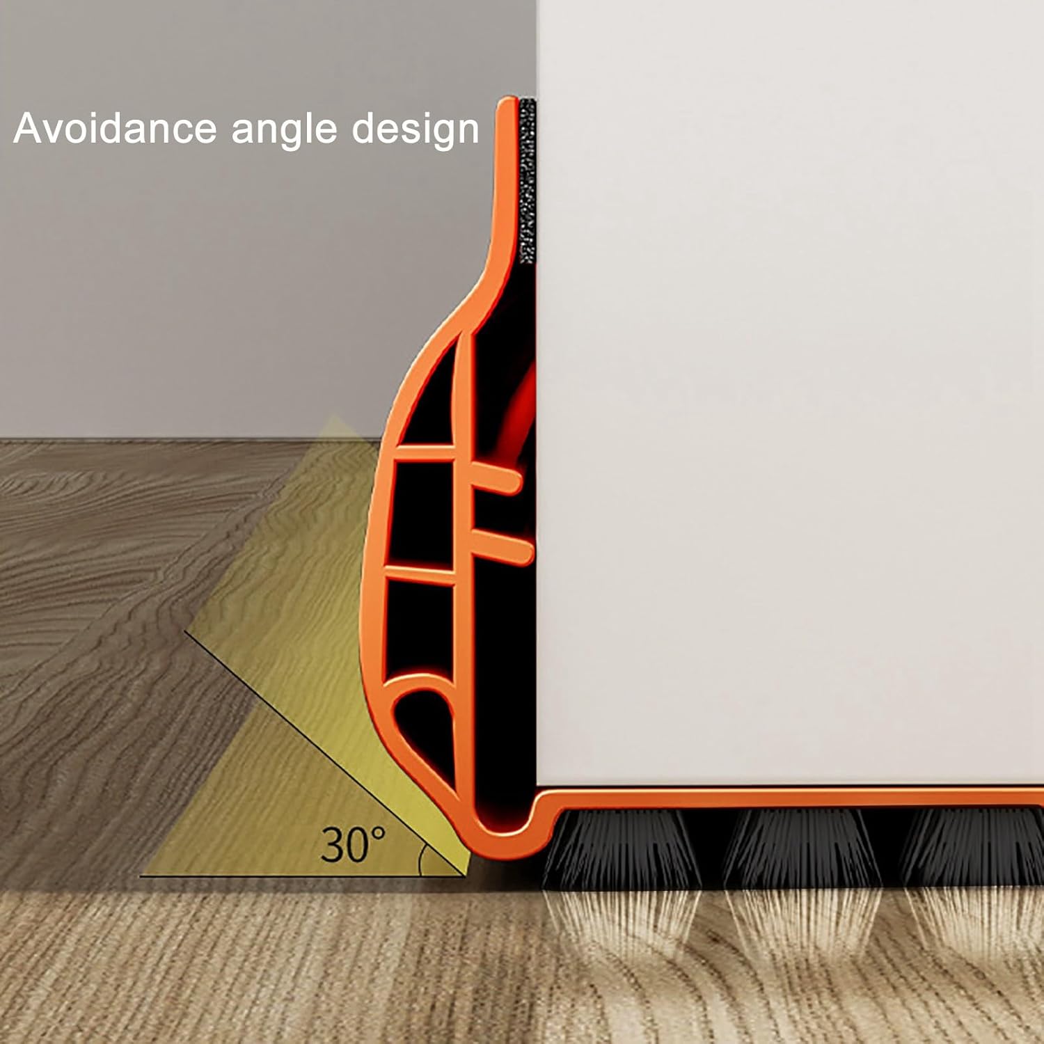Lifeuping Under Door Draft Stopper with Brush 366 Inch Length