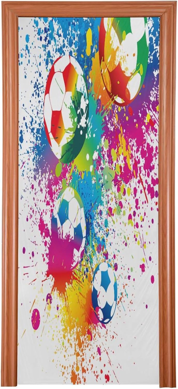 Susiyo Colorful Football Halloween Door Cover
