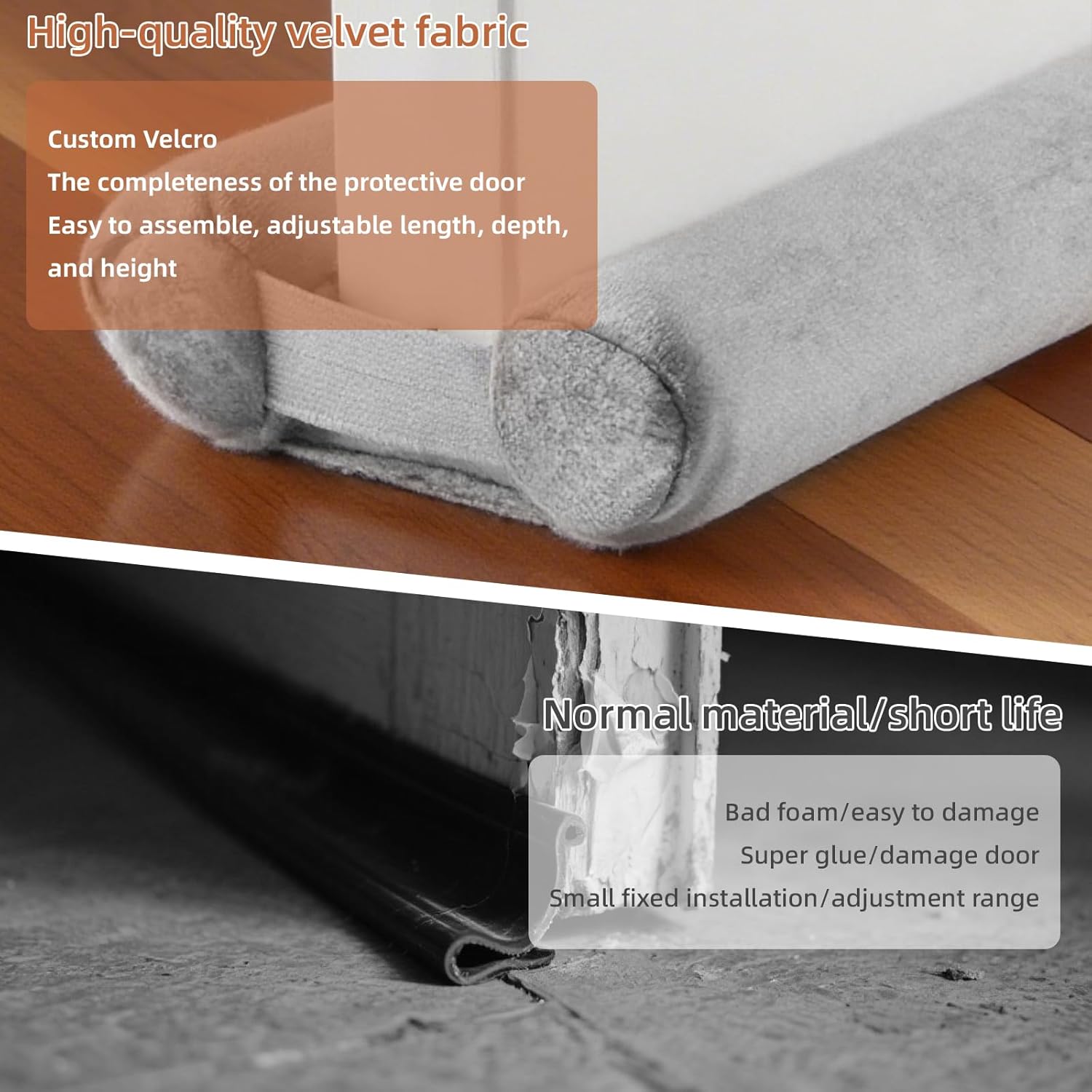 Amugret Thin Draft Stopper for Bottom of Door