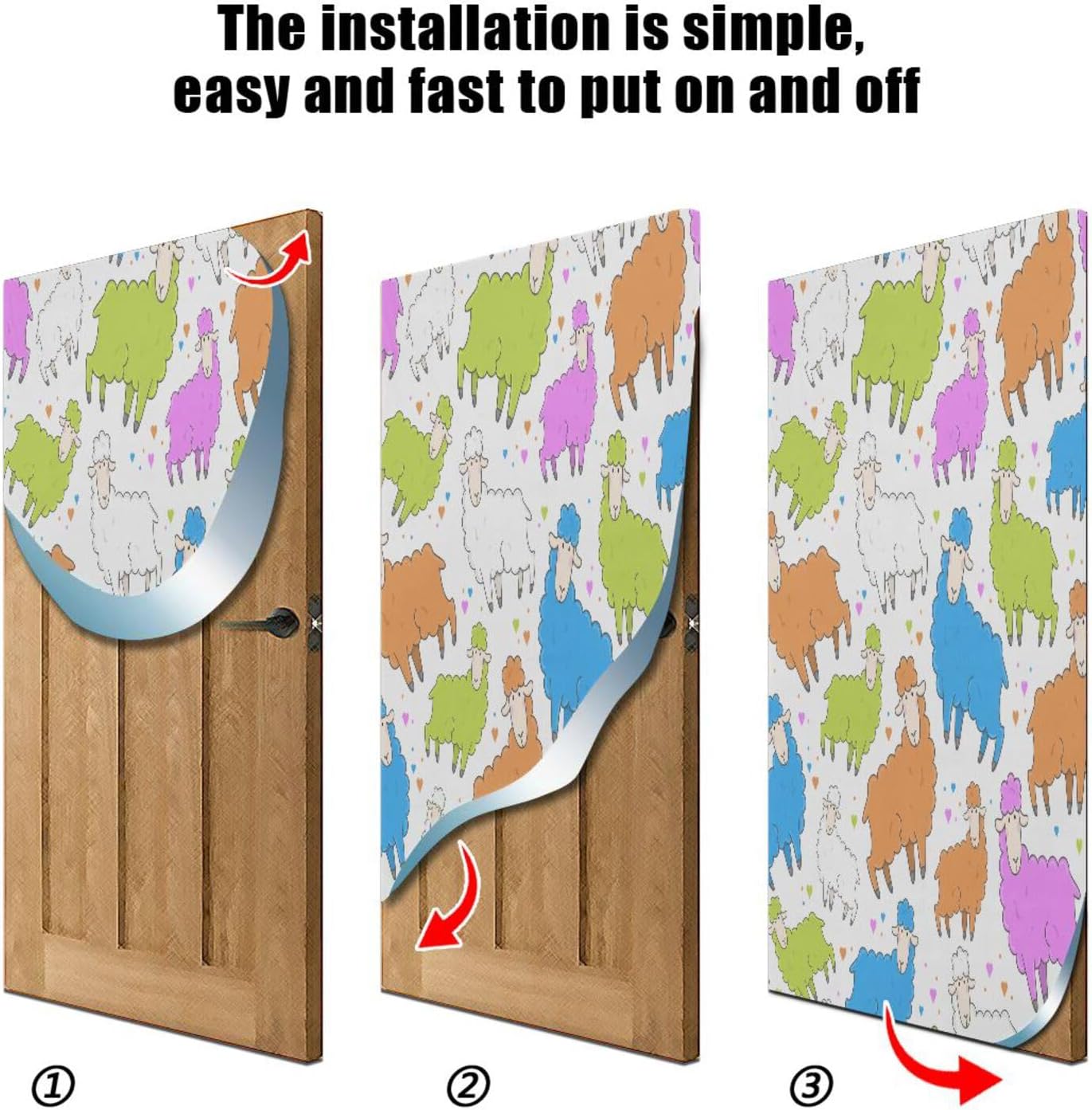 Susiyo Colorful Pretty Sheep Halloween Door Cover