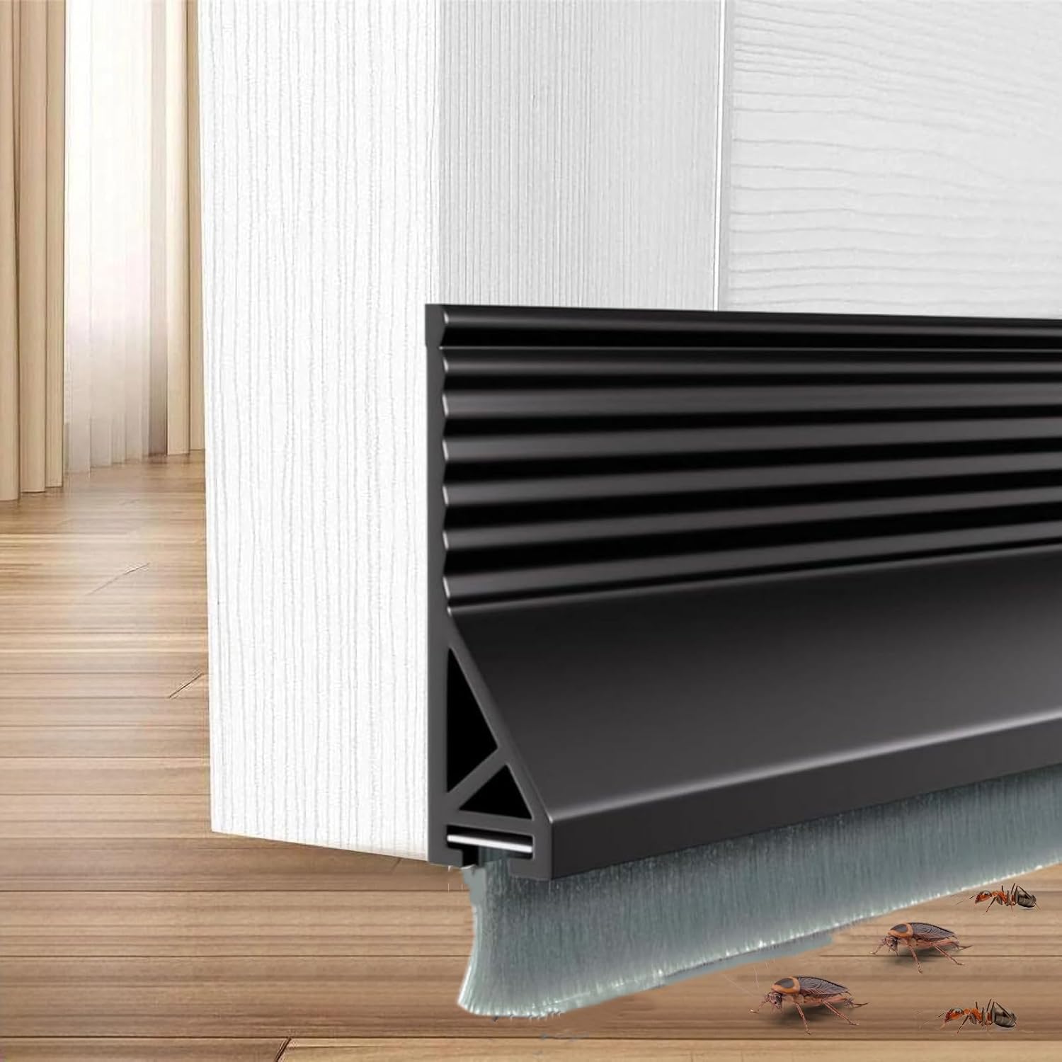 Funnytek 39 Inch Self Adhesive Door Sweep Brush