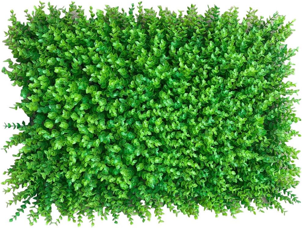 12pcs Green Wall Decor Panels with Lifelike Faux Grass