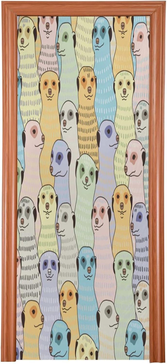 Susiyo Cute Meerkats Halloween Door Cover