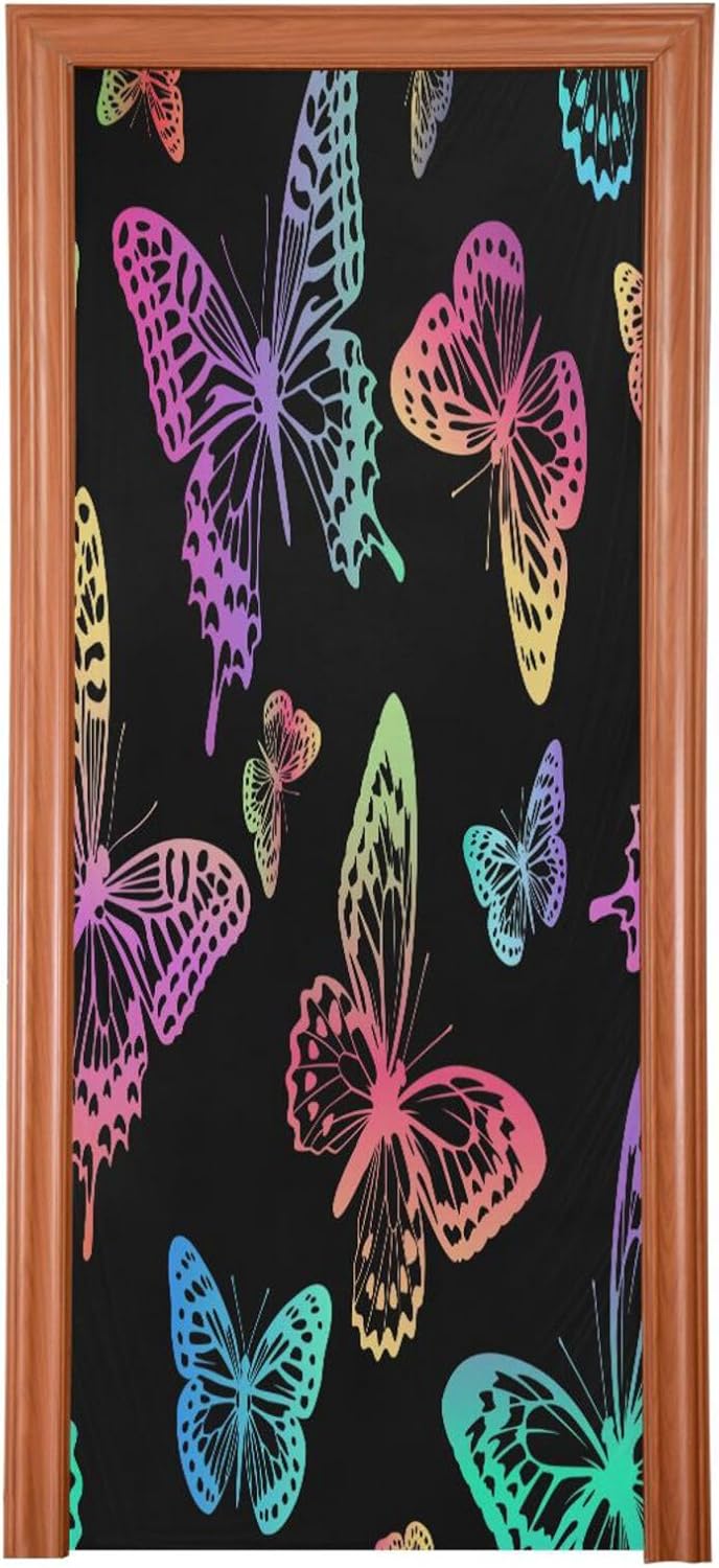 Susiyo Glowing Butterfly Halloween Door Cover