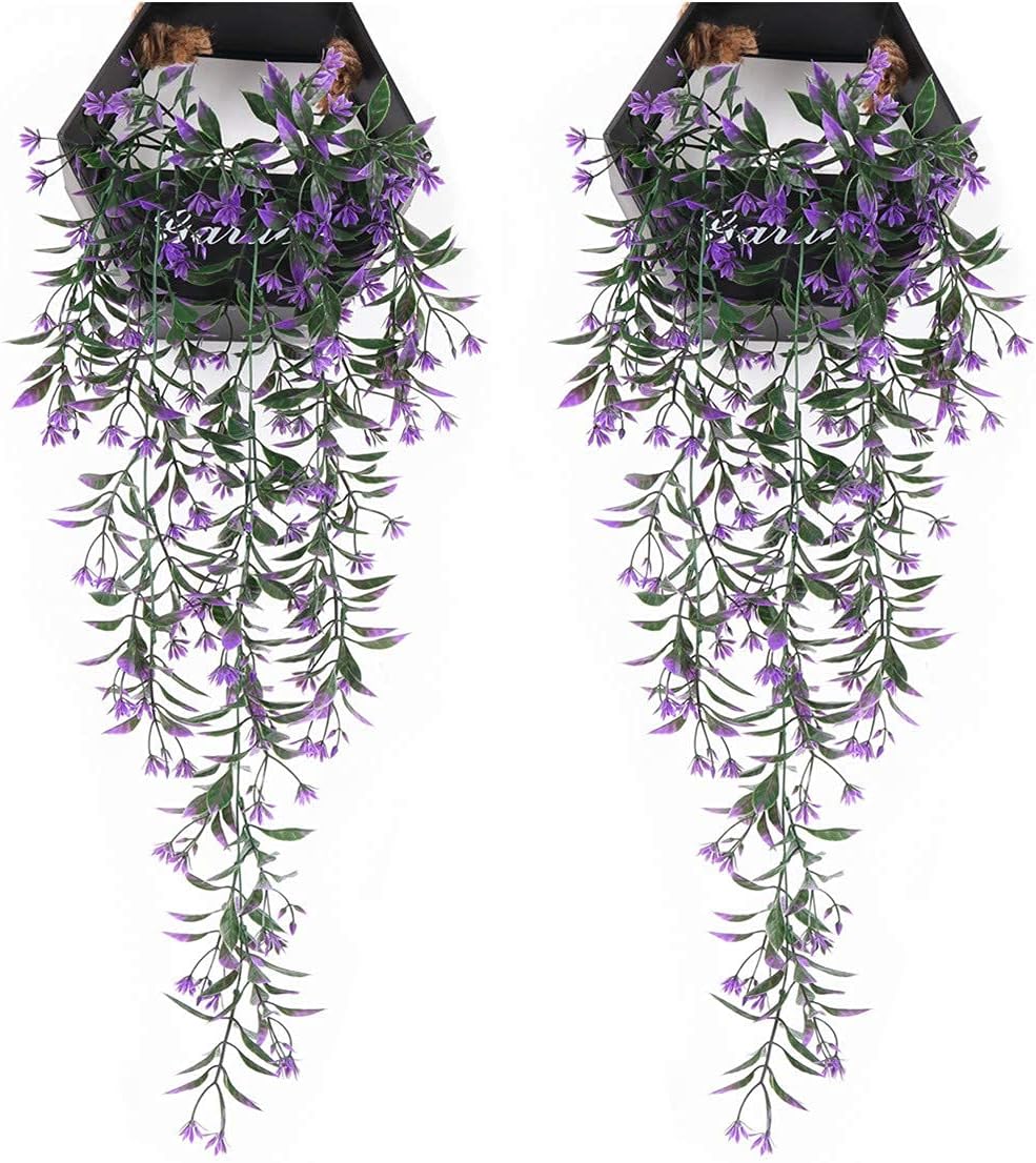 Artificial Purple Vine 4 Pack for Indoor Outdoor Decor