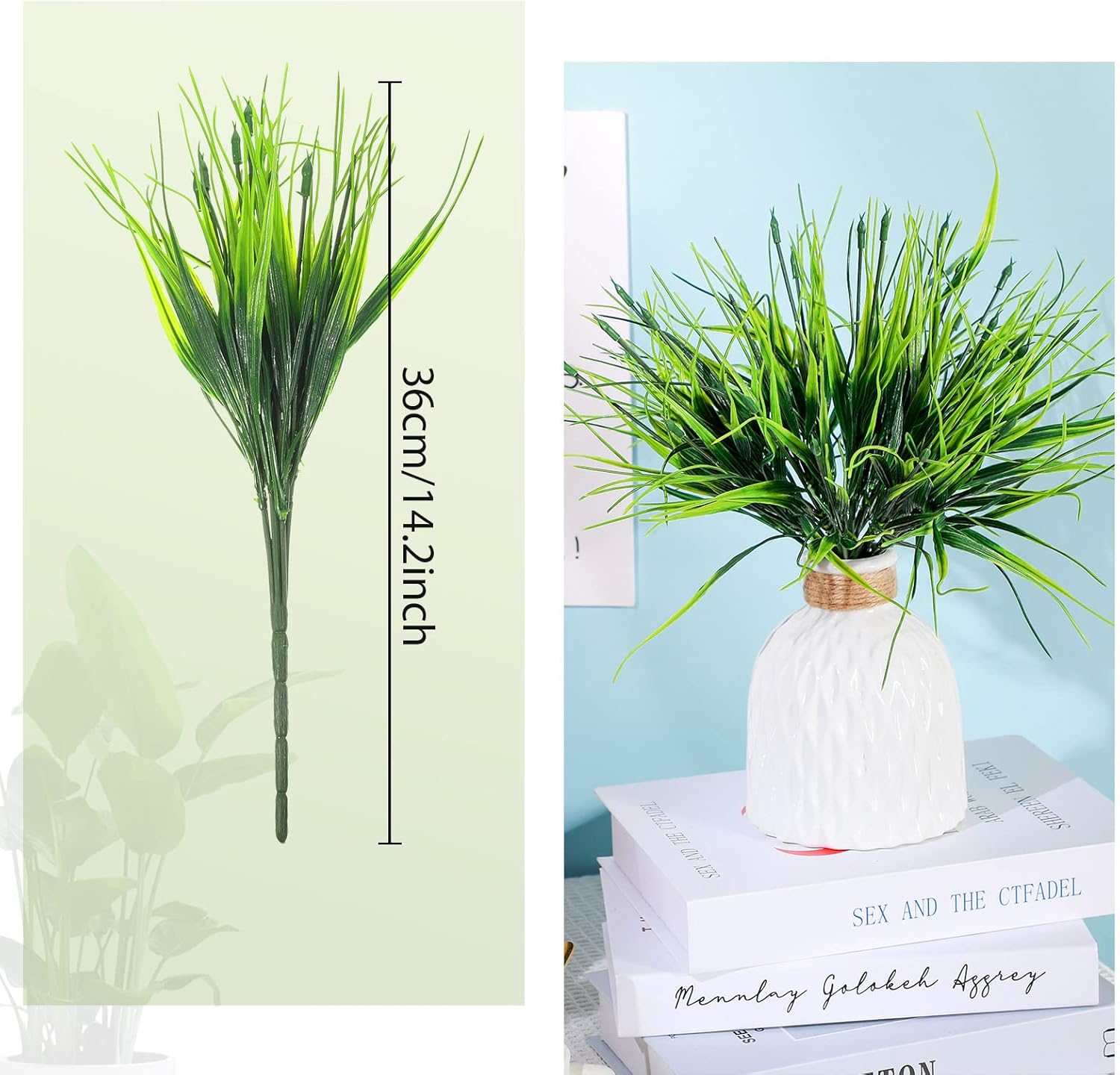 16 Pieces Artificial Plants for Indoor Outdoor Decor