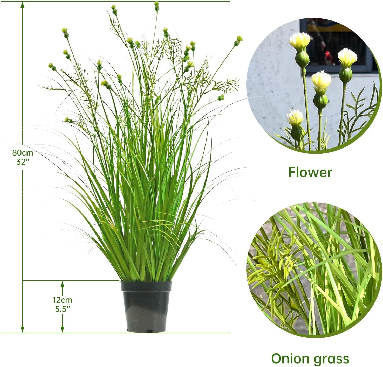 Fluxode Grass Plant with 20 Realistic Flowers