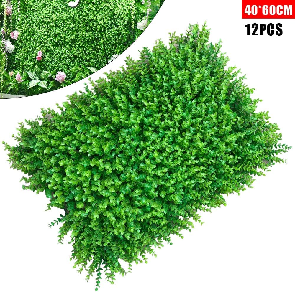 12PCS Artificial Grass Wall Panels for Wedding Backdrop and Garden Decor