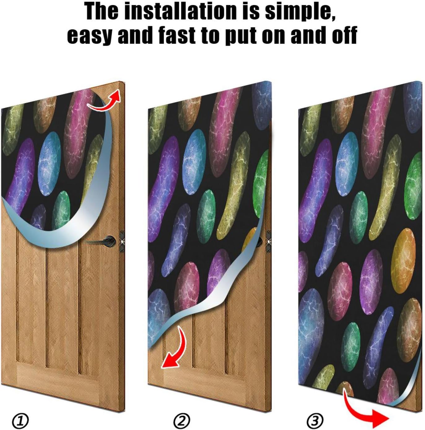 Susiyo Multicolored Marble Door Halloween Cover