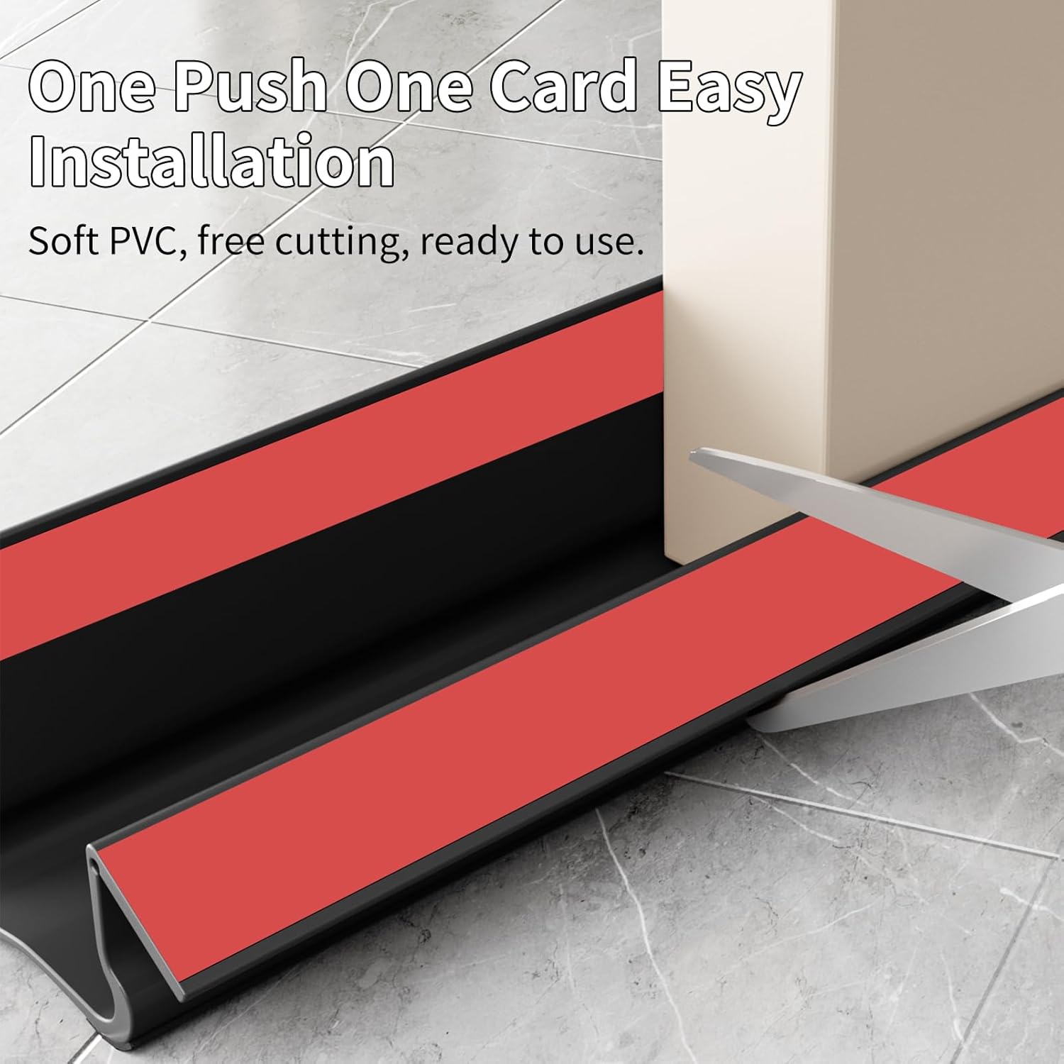 366 Inch Under Door Draft Stopper Free Cutting White
