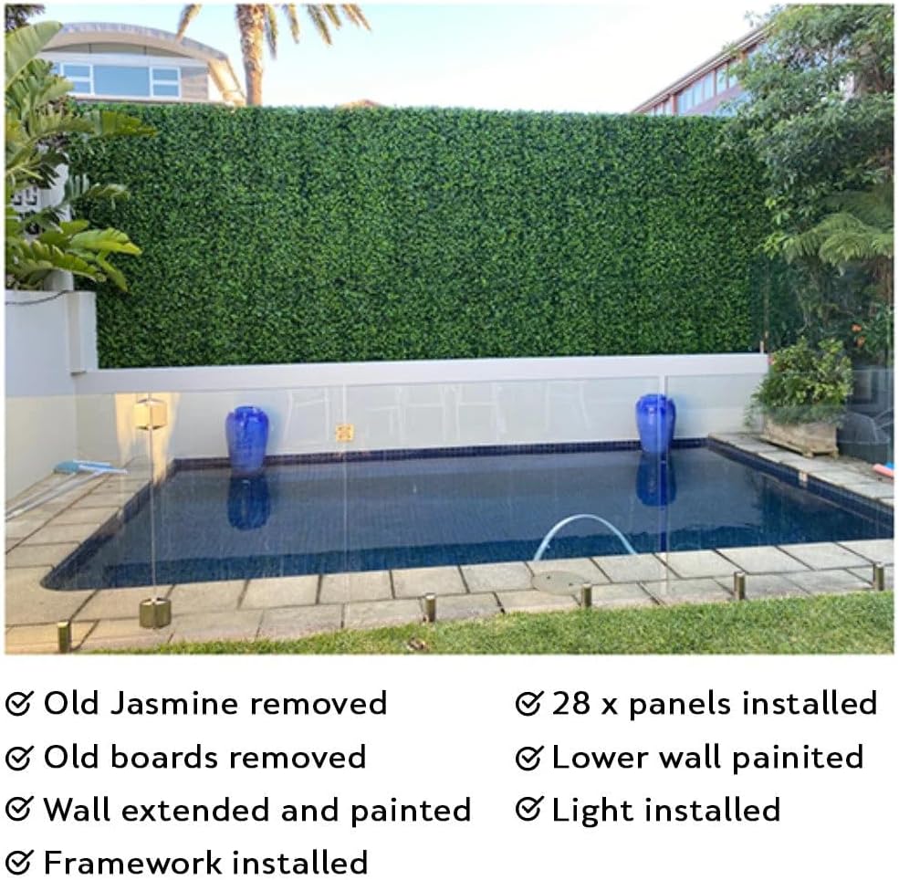 Jasmine Green Leaf Artificial Wall Panels 40x40 Inches