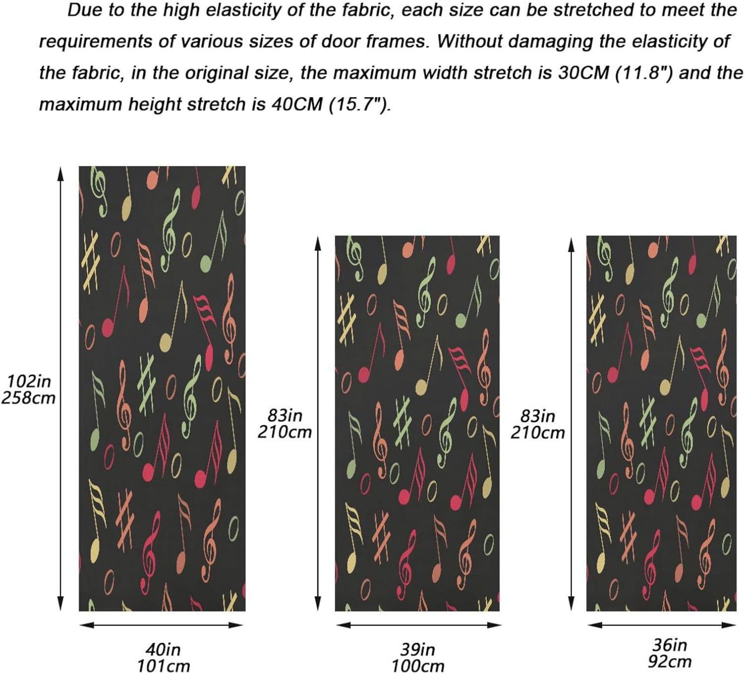 Susiyo Multicolored Handprint Halloween Door Cover 32x79 in