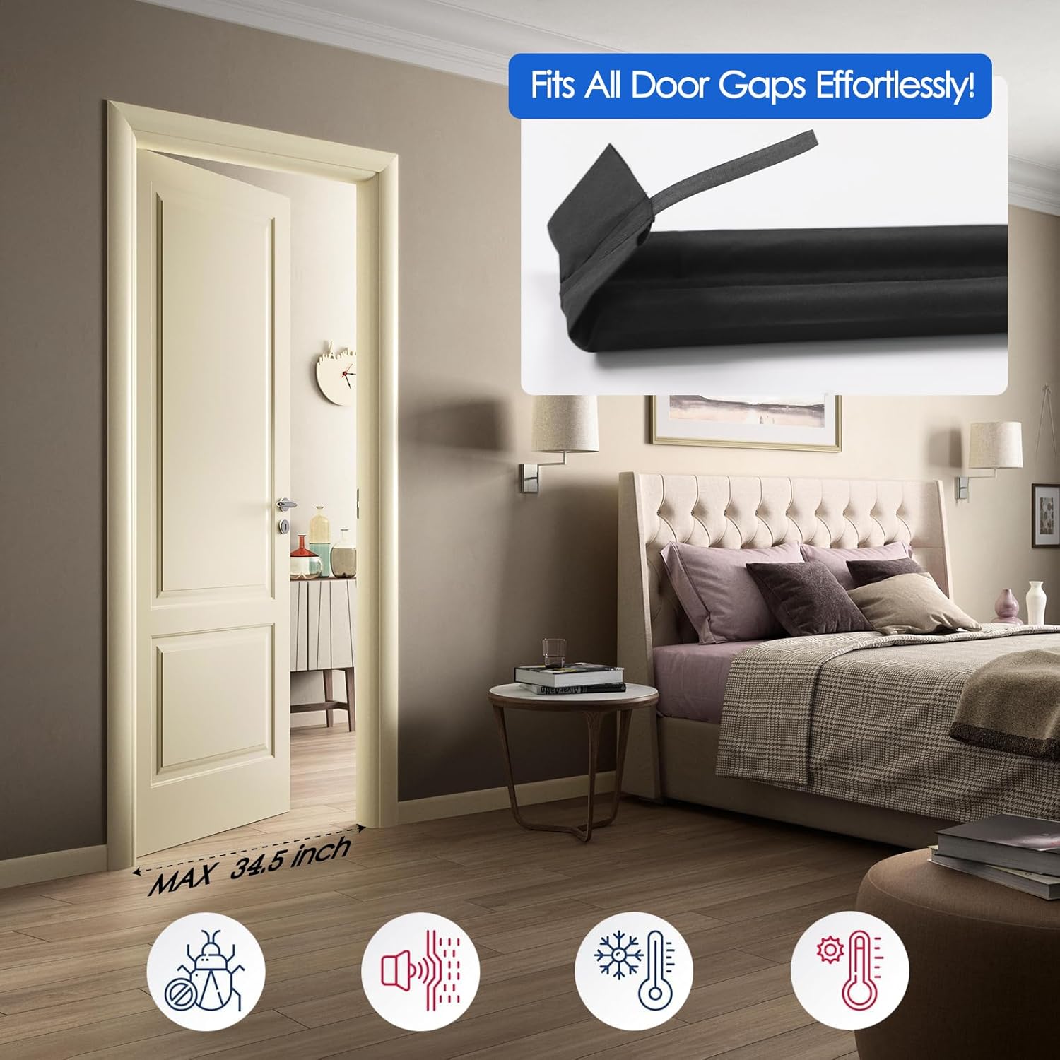 Under Door Draft Stoppers for 30 to 36 Doors