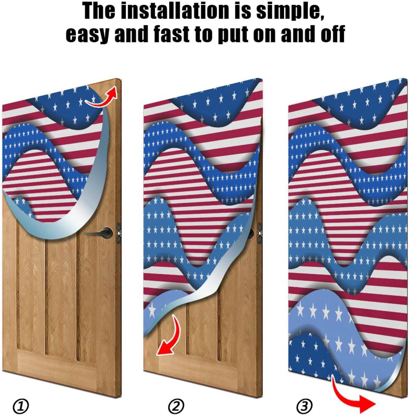 Susiyo Blue Patchwork Layered Halloween Door Decoration