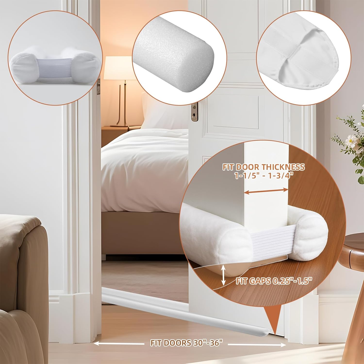 Yieldranger Under Door Gap Filler Adjustable Draft Stopper for Bottom of Doors