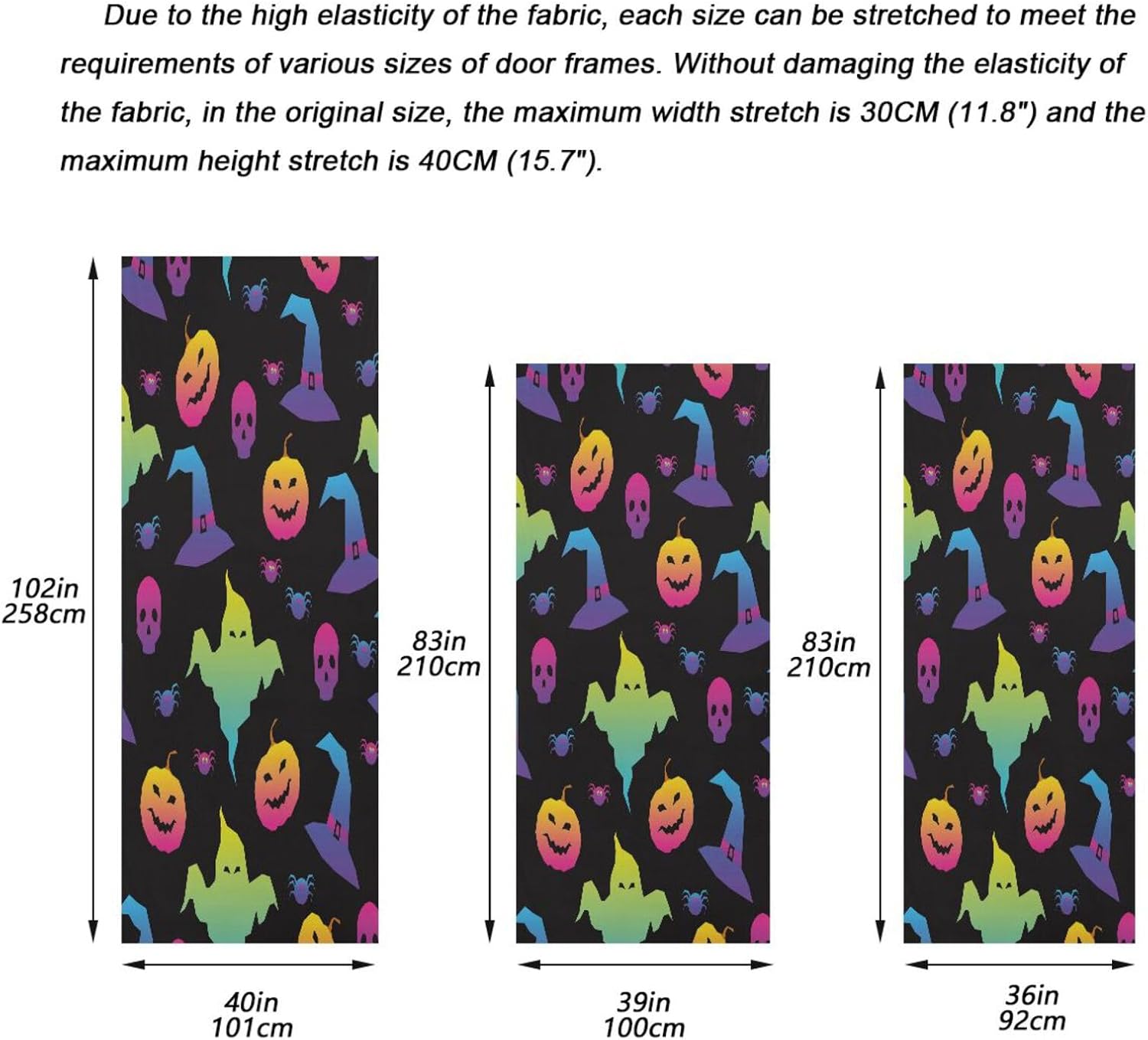 Susiyo Abstract Rainbow Halloween Door Cover