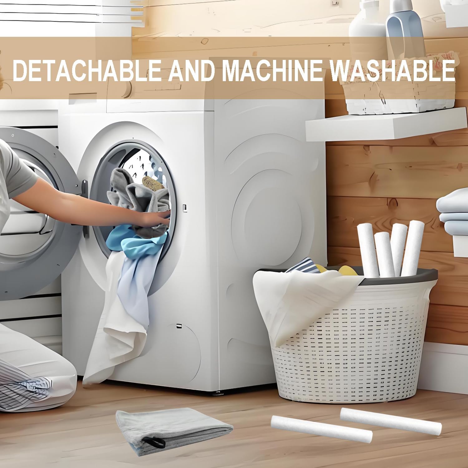 Adjustable Door Draft Stopper 36 Inch Light Grey Under Door Seal Blocker