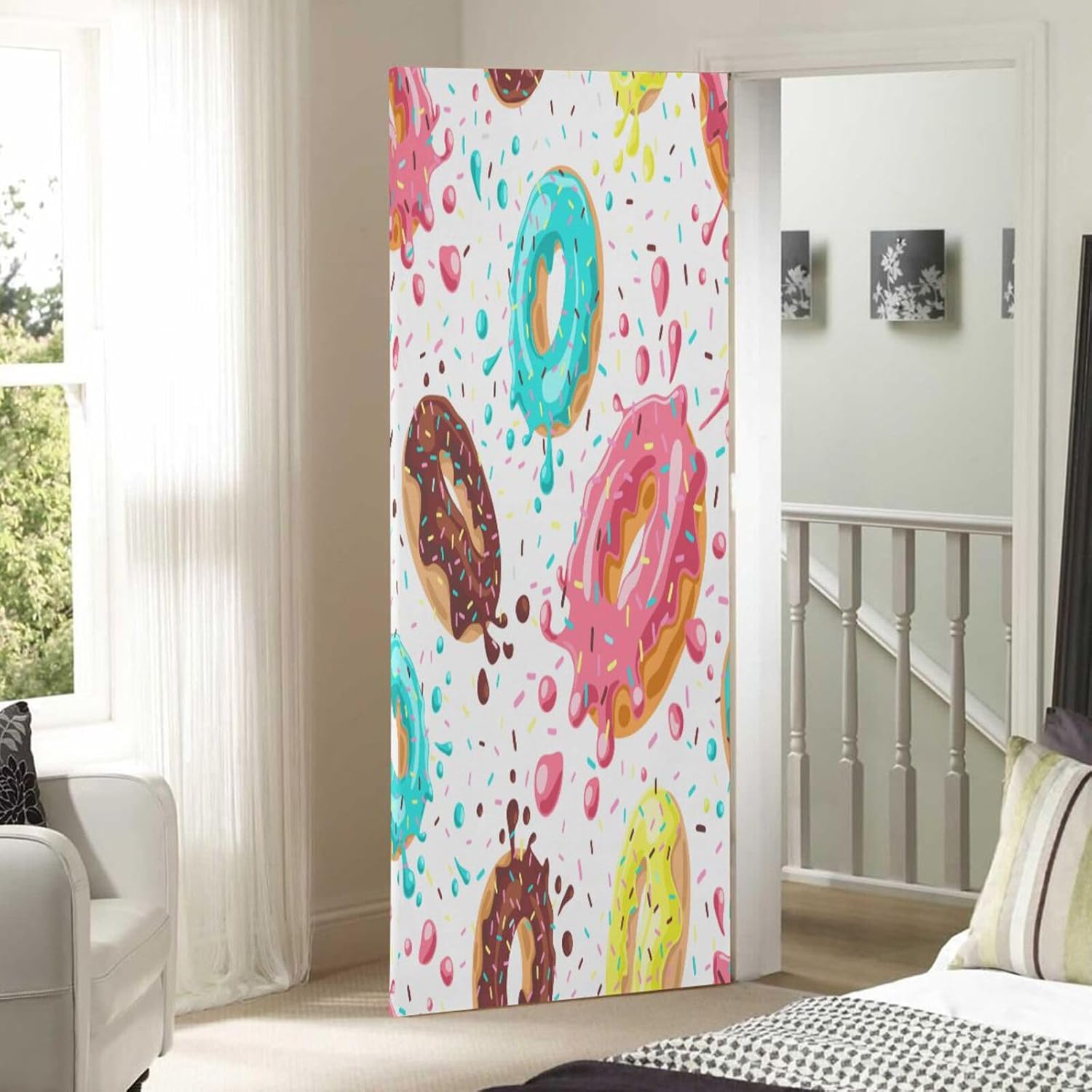 Susiyo Cute Donut Halloween Door Cover 32x79 in