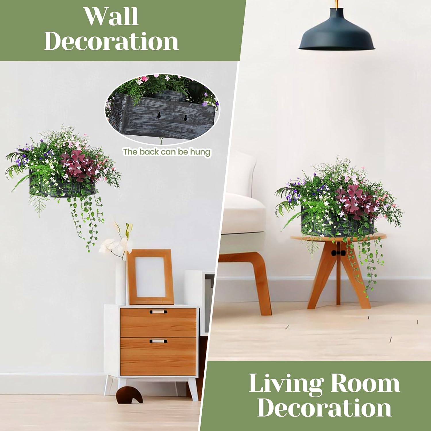 6 in 1 Artificial Plants Flowers Set for Home Office Decor