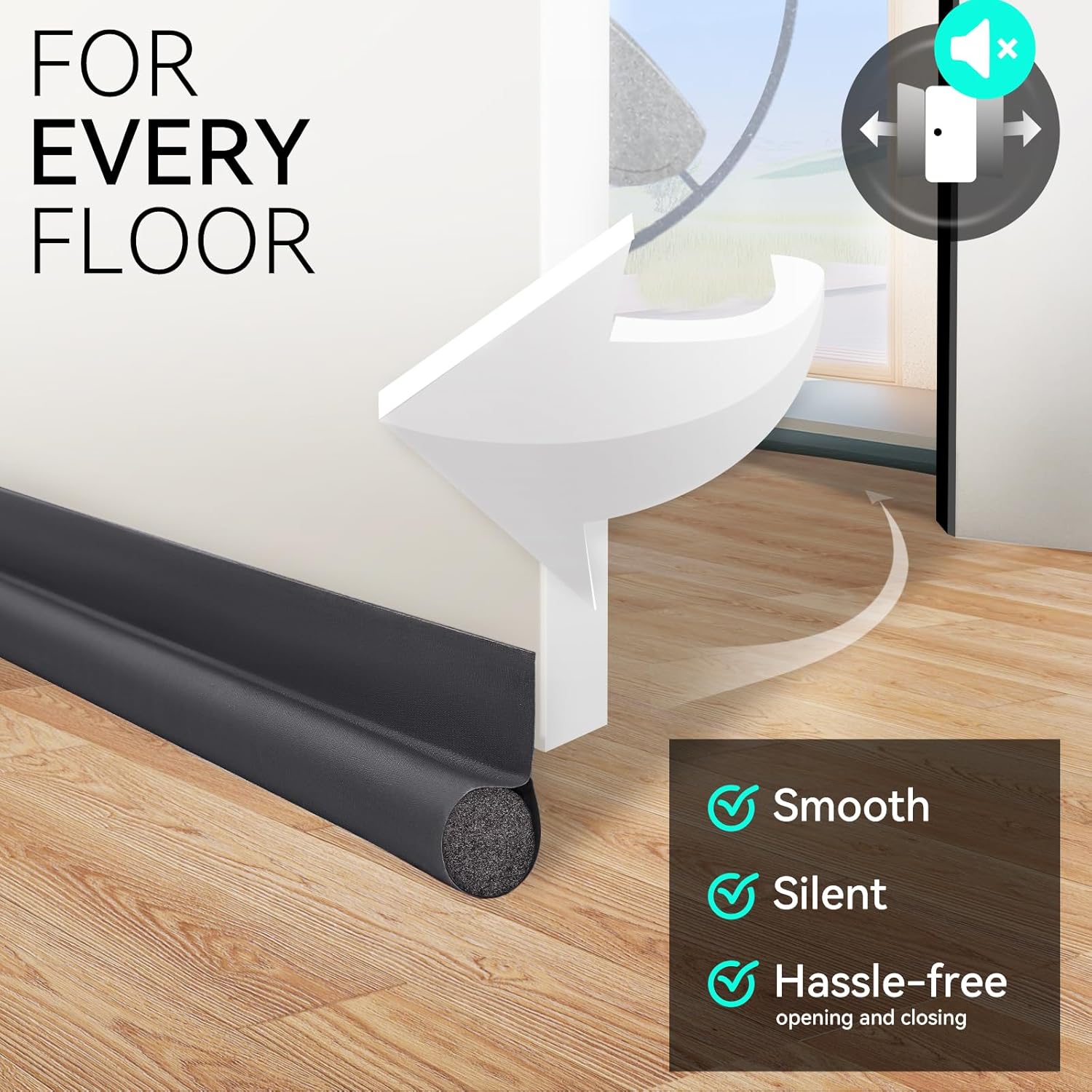 MAXTID 36 Inch Grey Door Draft Stopper