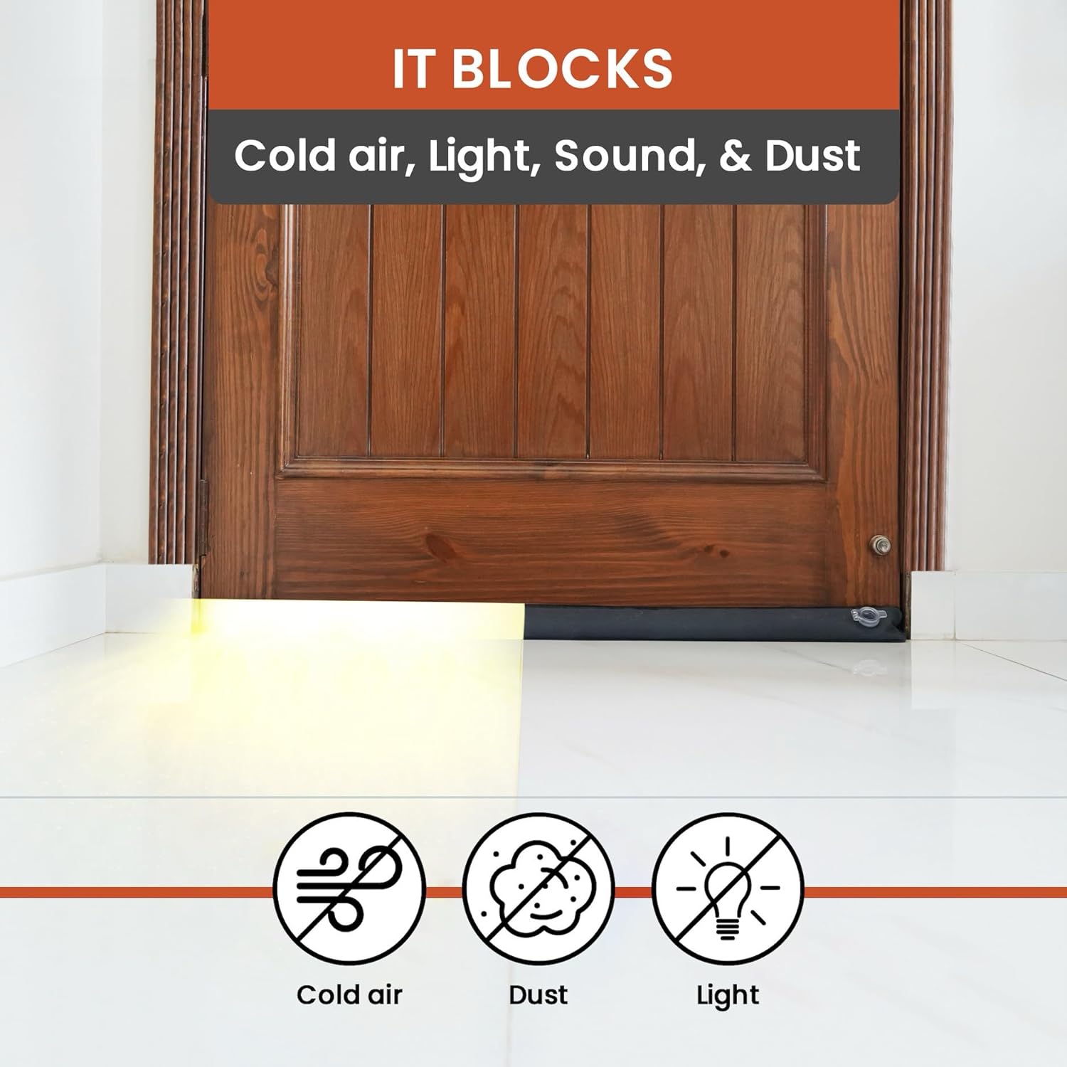 RFAQK Door Draft Stopper 36 Inch Soundproof Windproof Dustproof